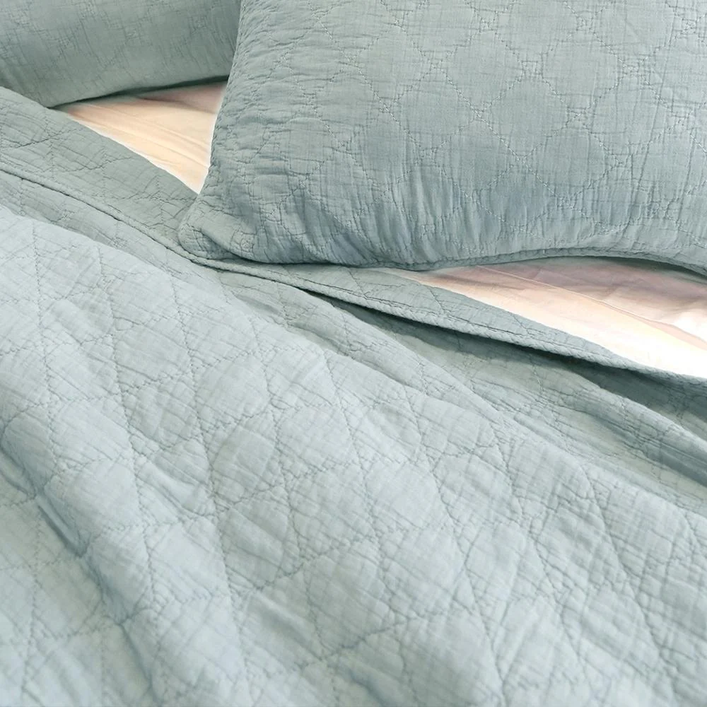 Pom Pom at Home Huntington Sea Glass Coverlet and Euro Shams ~ Available in Queen and King Sizes - Image 2