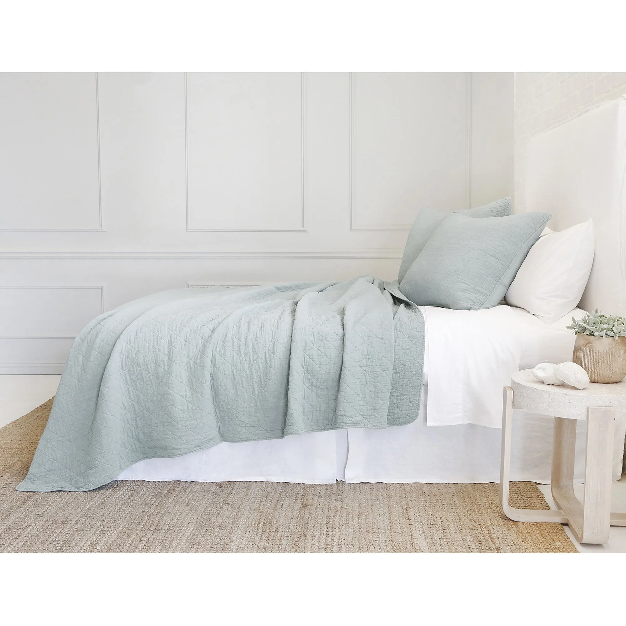 Pom Pom at Home Huntington Sea Glass Coverlet and Euro Shams ~ Available in Queen and King Sizes - Image 3