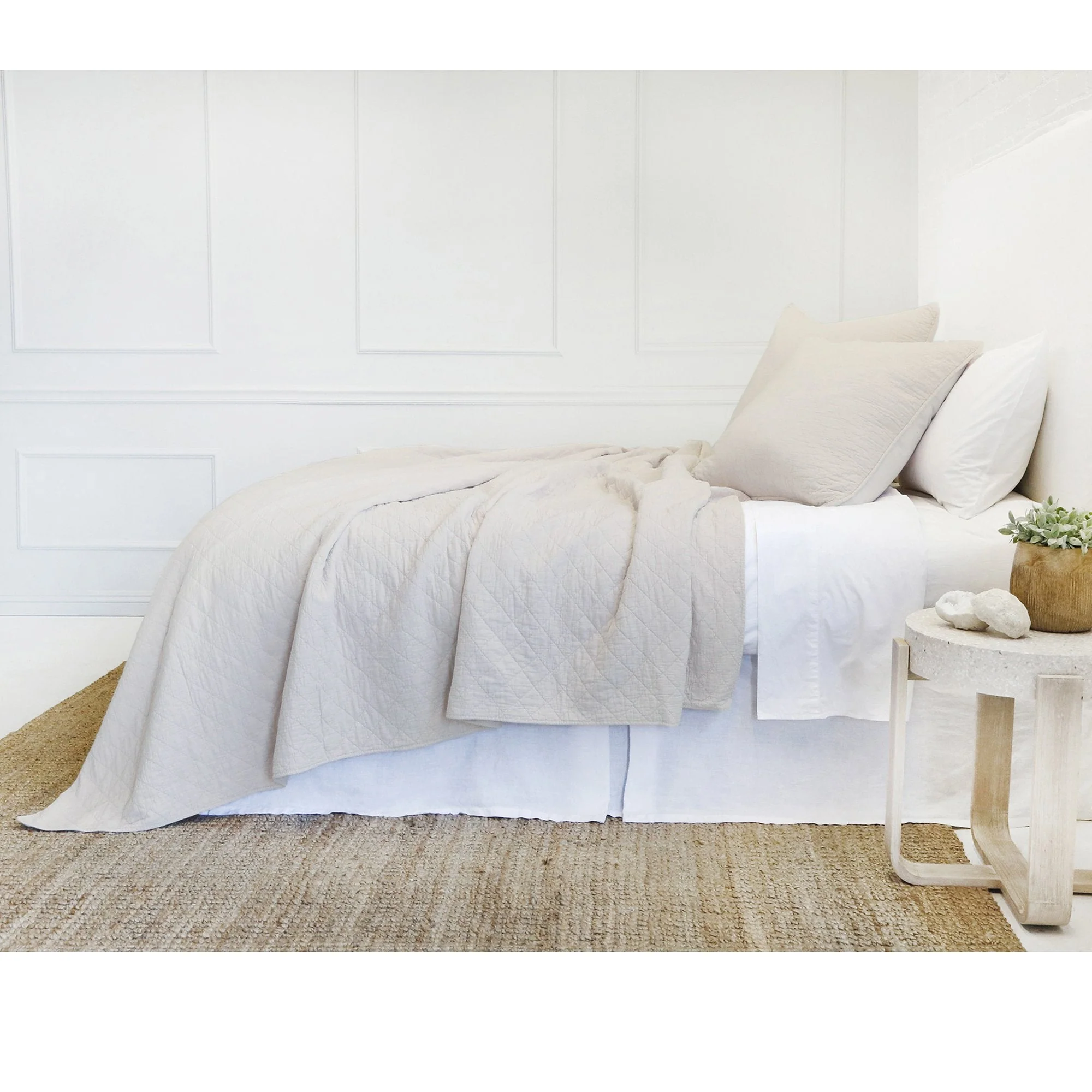 Pom Pom at Home Huntington Taupe Coverlet and Euro Shams ~ Available in Queen and King Sizes - Image 3