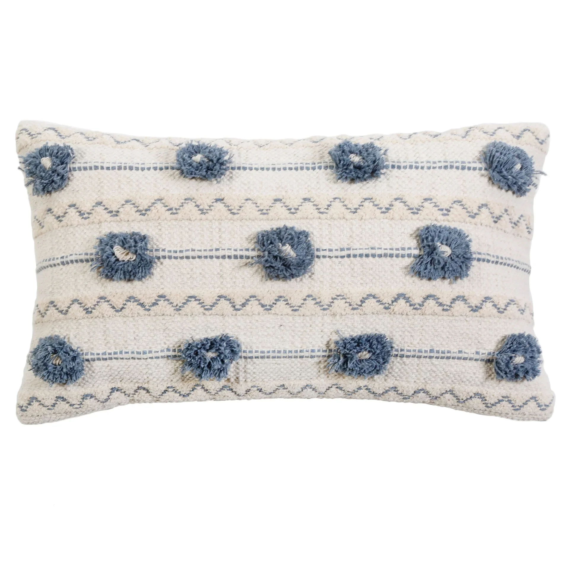 Pom Pom at Home Izzy Hand Woven Pillow with Insert ~ 14 x 24