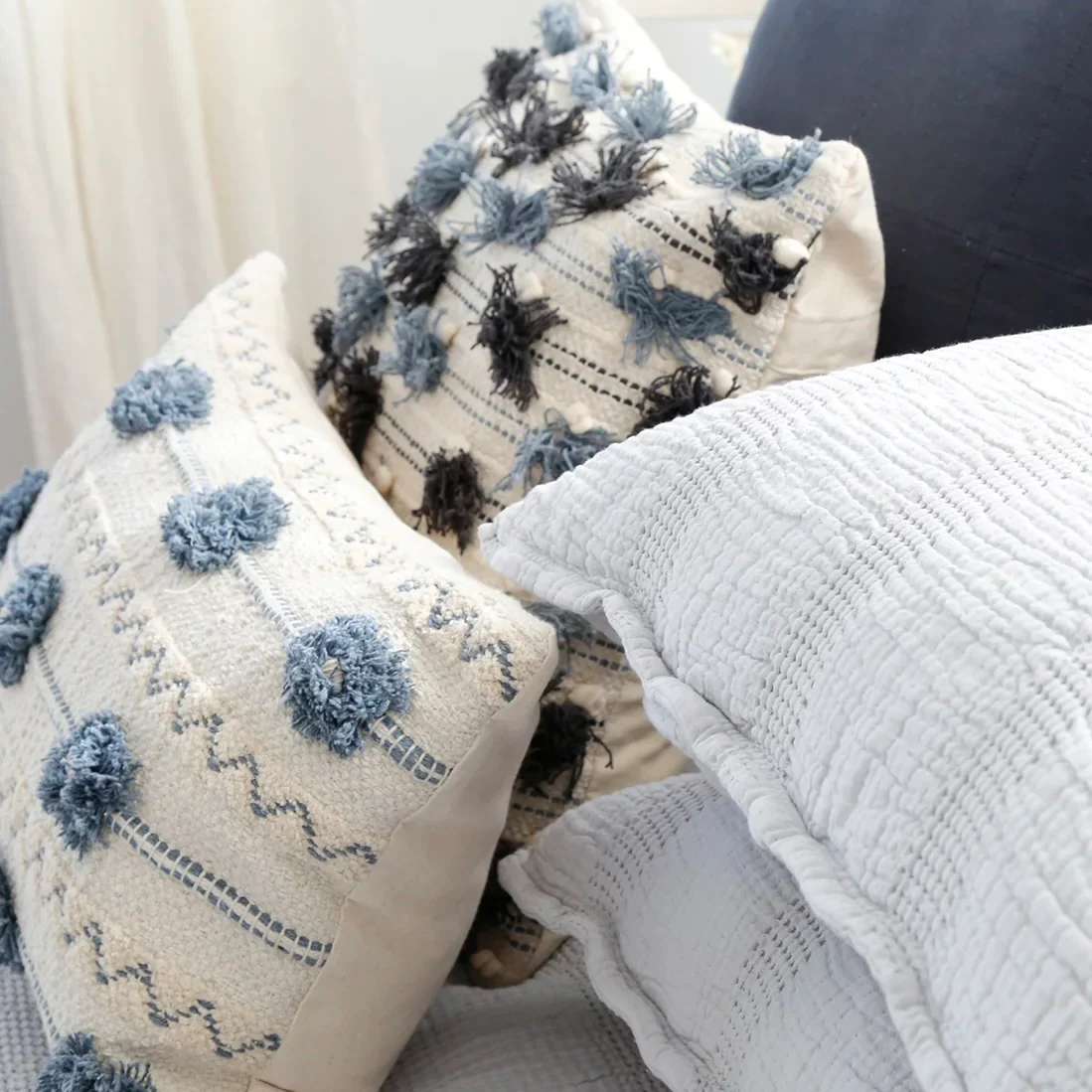 Pom Pom at Home Izzy Hand Woven Pillow with Insert ~ 14 x 24 - Image 5