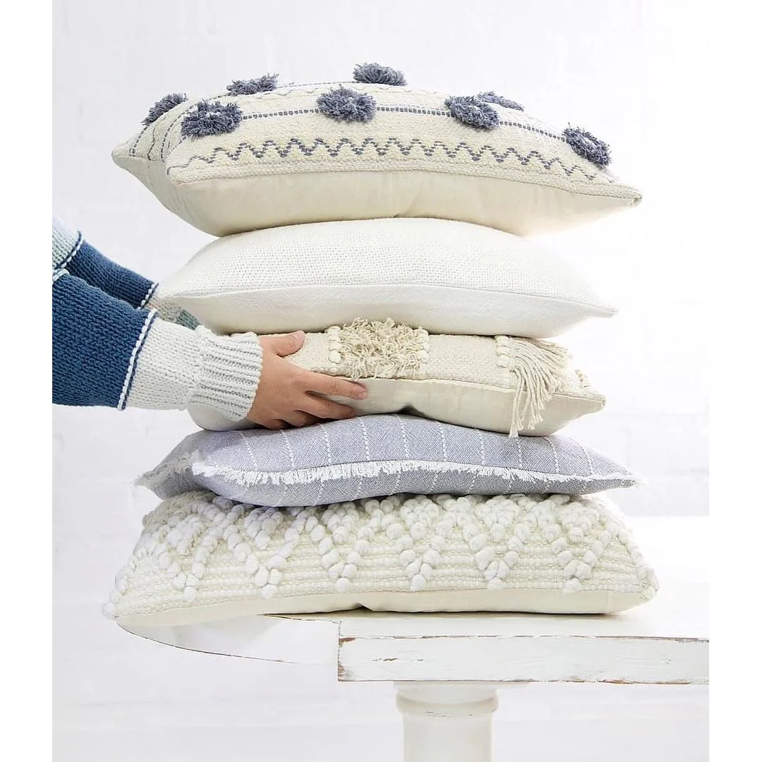 Pom Pom at Home Izzy Hand Woven Pillow with Insert ~ 14 x 24 - Image 6