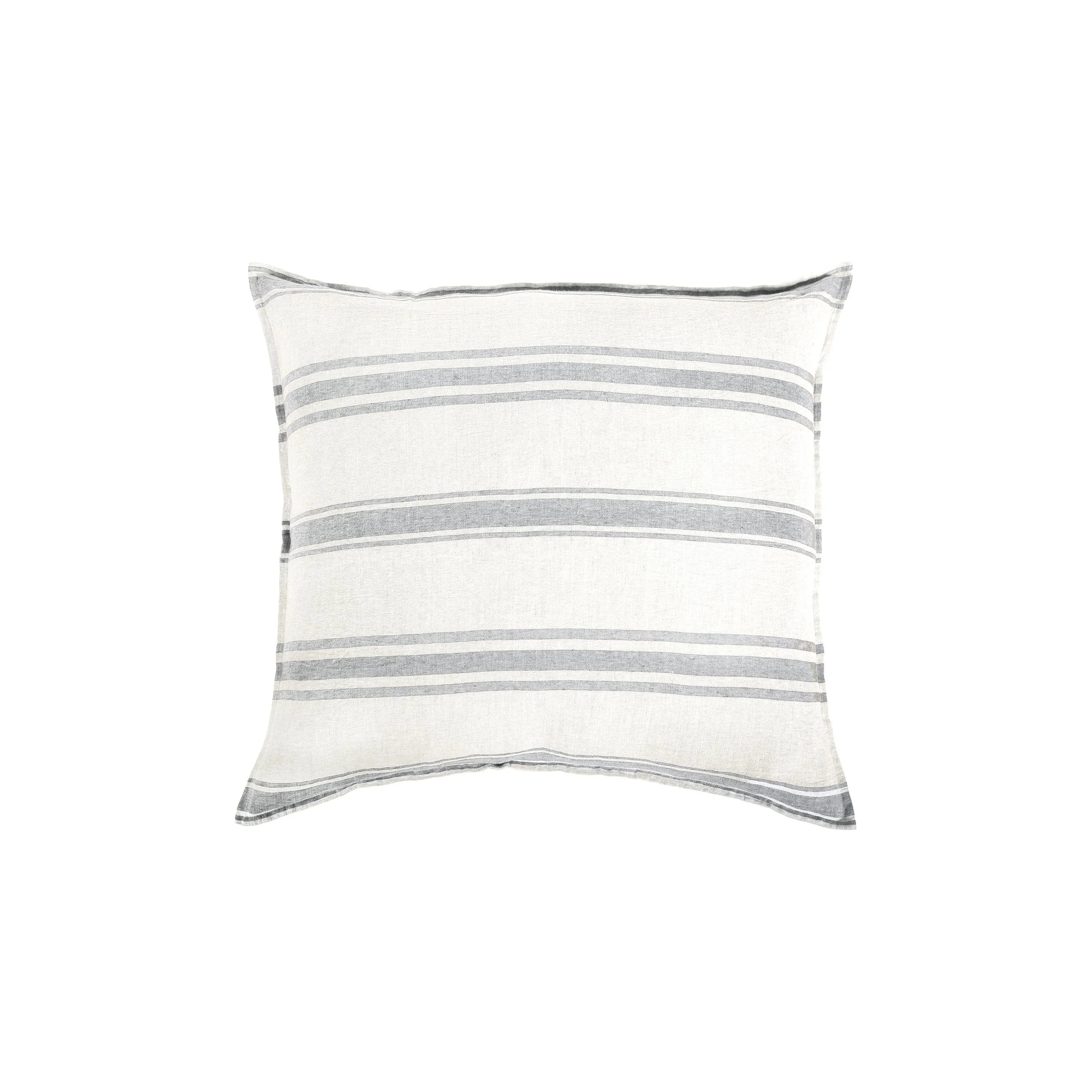 Pom Pom at Home Jackson Cream & Grey Striped Linen Duvet Cover and Pillow Shams ~ Available in Queen and King Sizes - Image 5