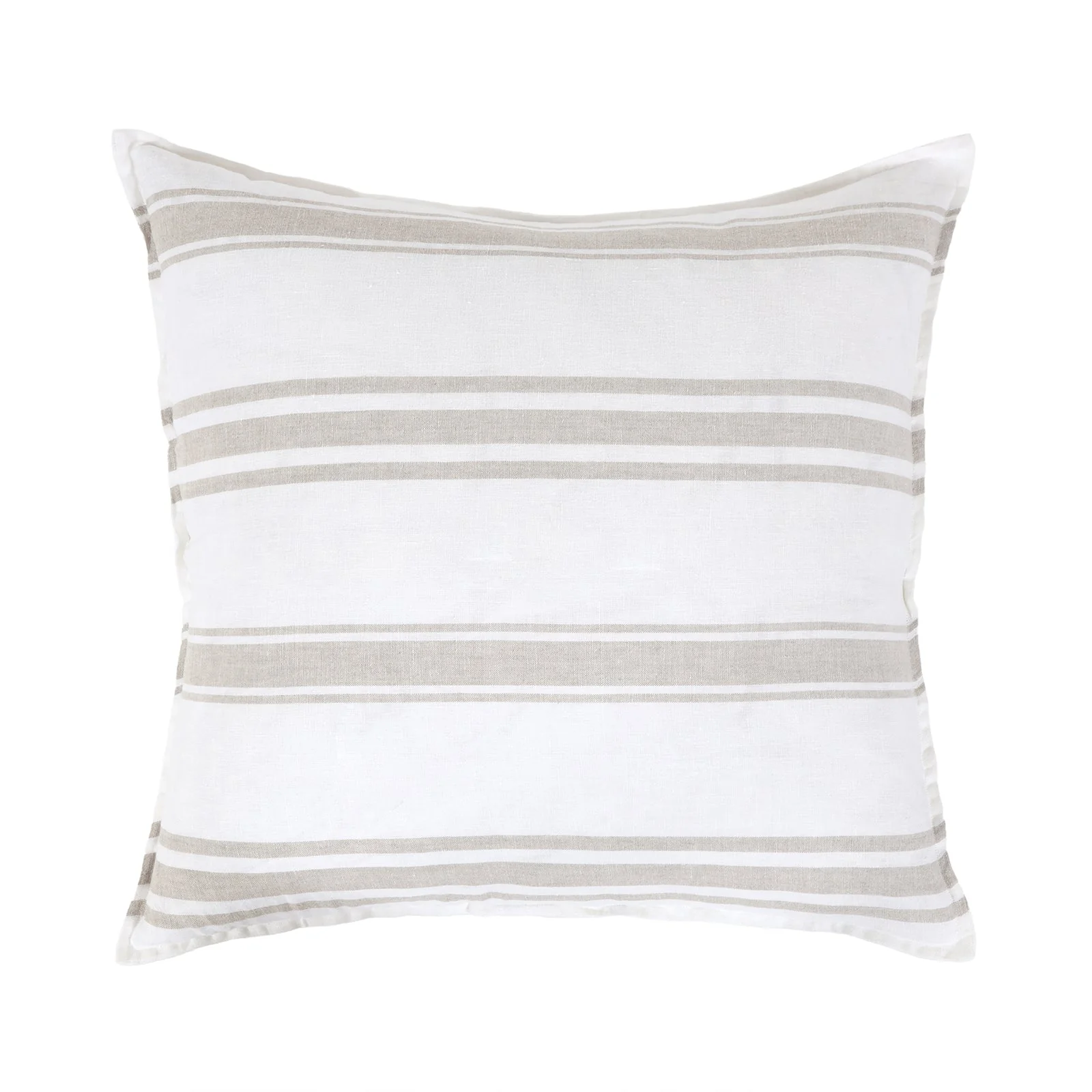 Pom Pom at Home Jackson White & Natural Striped Linen Duvet Cover & Pillow Shams ~ Available in Queen and King Sizes - Image 5