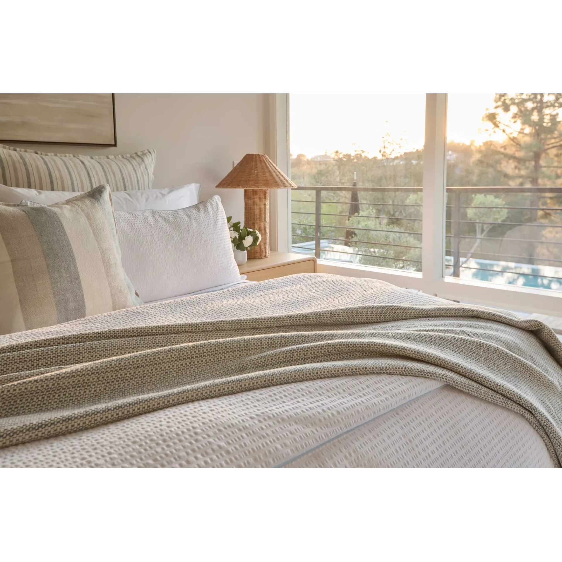 Pom Pom at Home Julian Handwoven Recycled Cotton Oversized Throw ~ 60" x 90" - Image 6