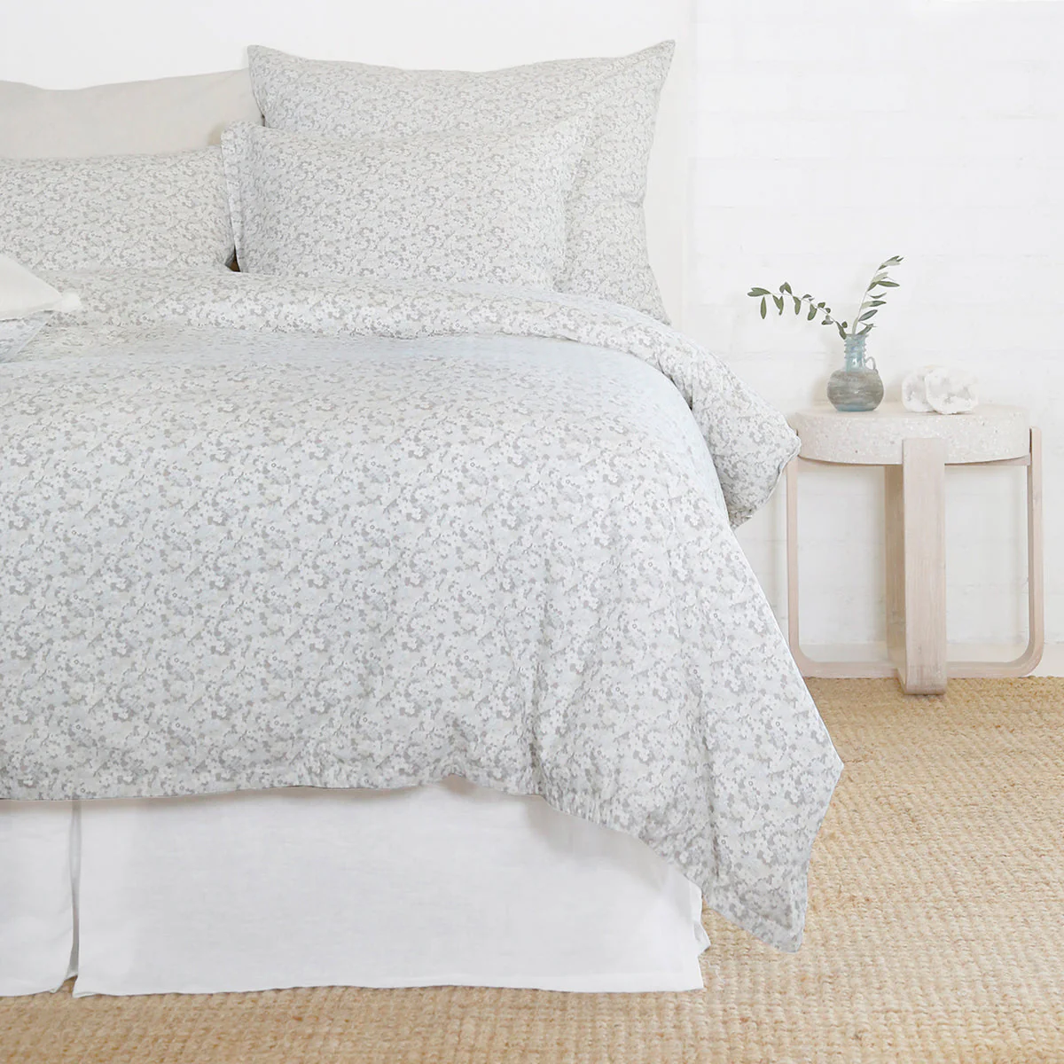 Pom Pom at Home June Ocean & Grey Floral Duvet Cover and Pillow Shams ~ Available in Twin, Queen and King Sizes - Image 13