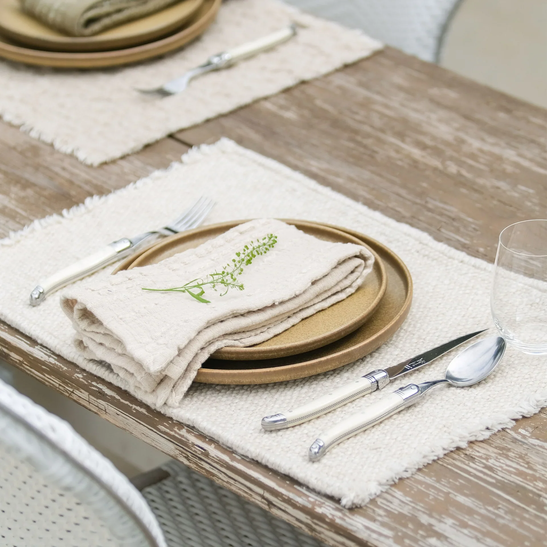Pom Pom at Home Kenwood White Set of 4 Napkins ~ 13 x 19 - Image 3