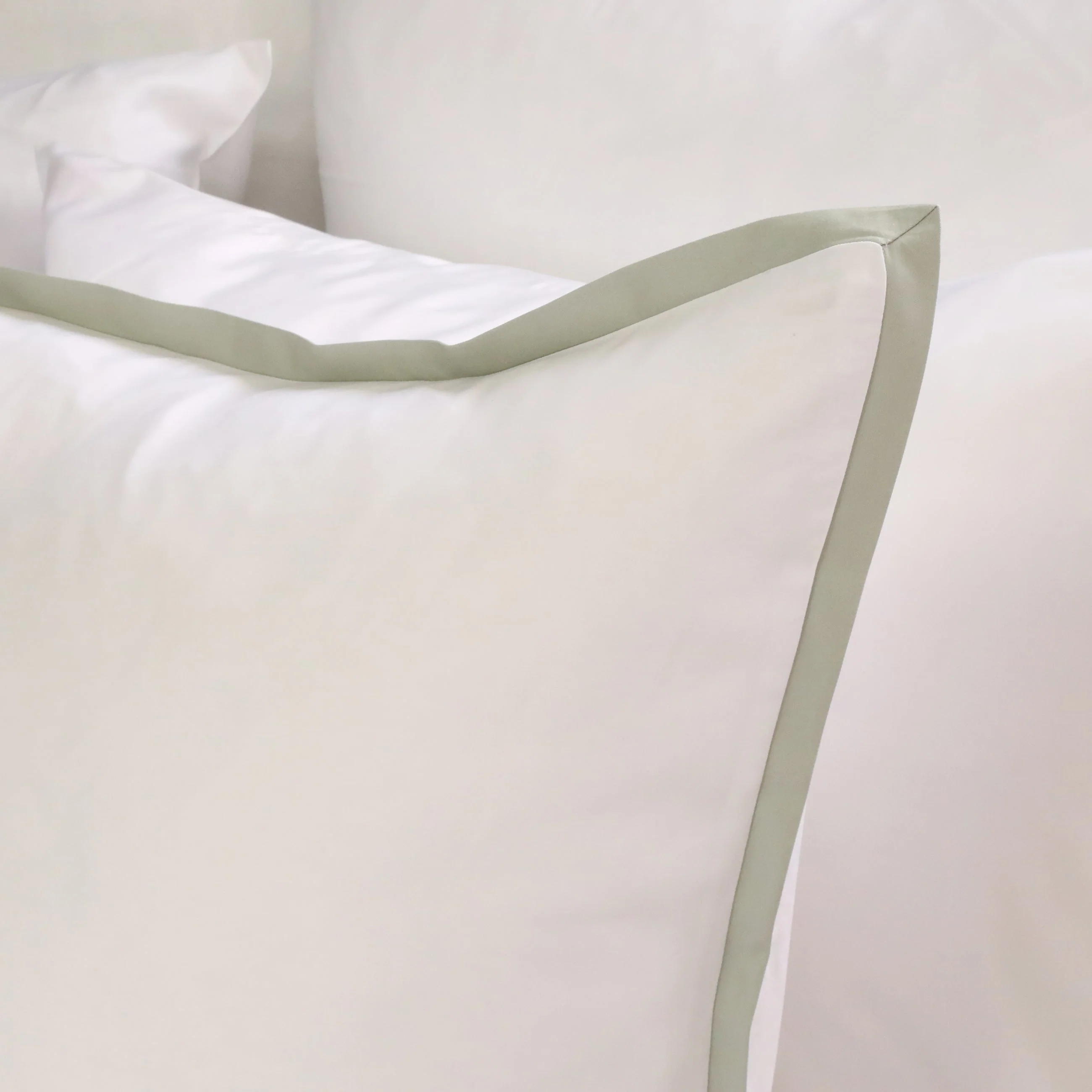 Pom Pom at Home Langston Bamboo Sateen Duvet Cover Set ~ Sea Glass Flange ~ Available in Twin, Queen and King Sizes - Image 2