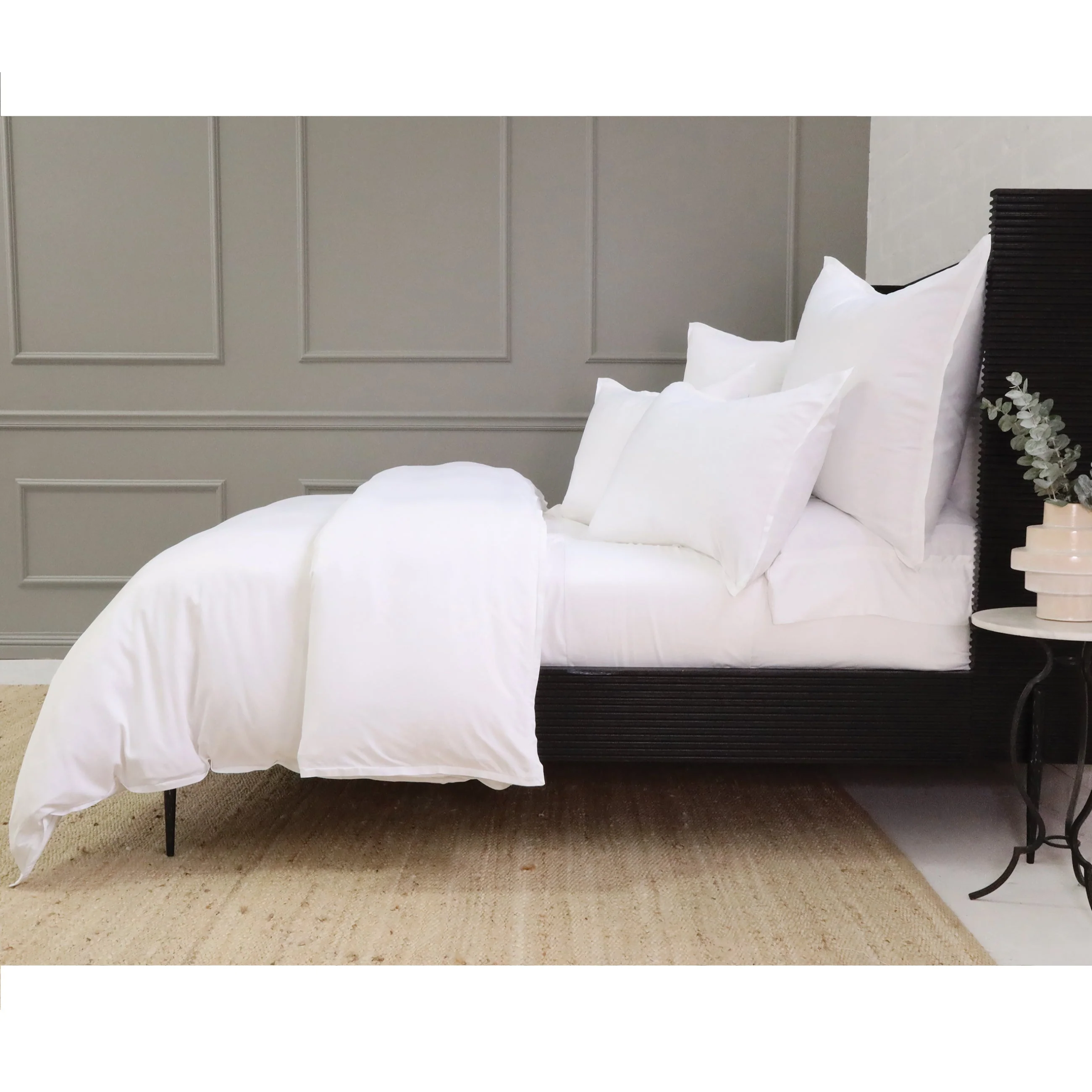 Pom Pom at Home Langston Bamboo Sateen Duvet Cover Set ~ White Flange ~ Available in Twin, Queen and King Sizes - Image 3