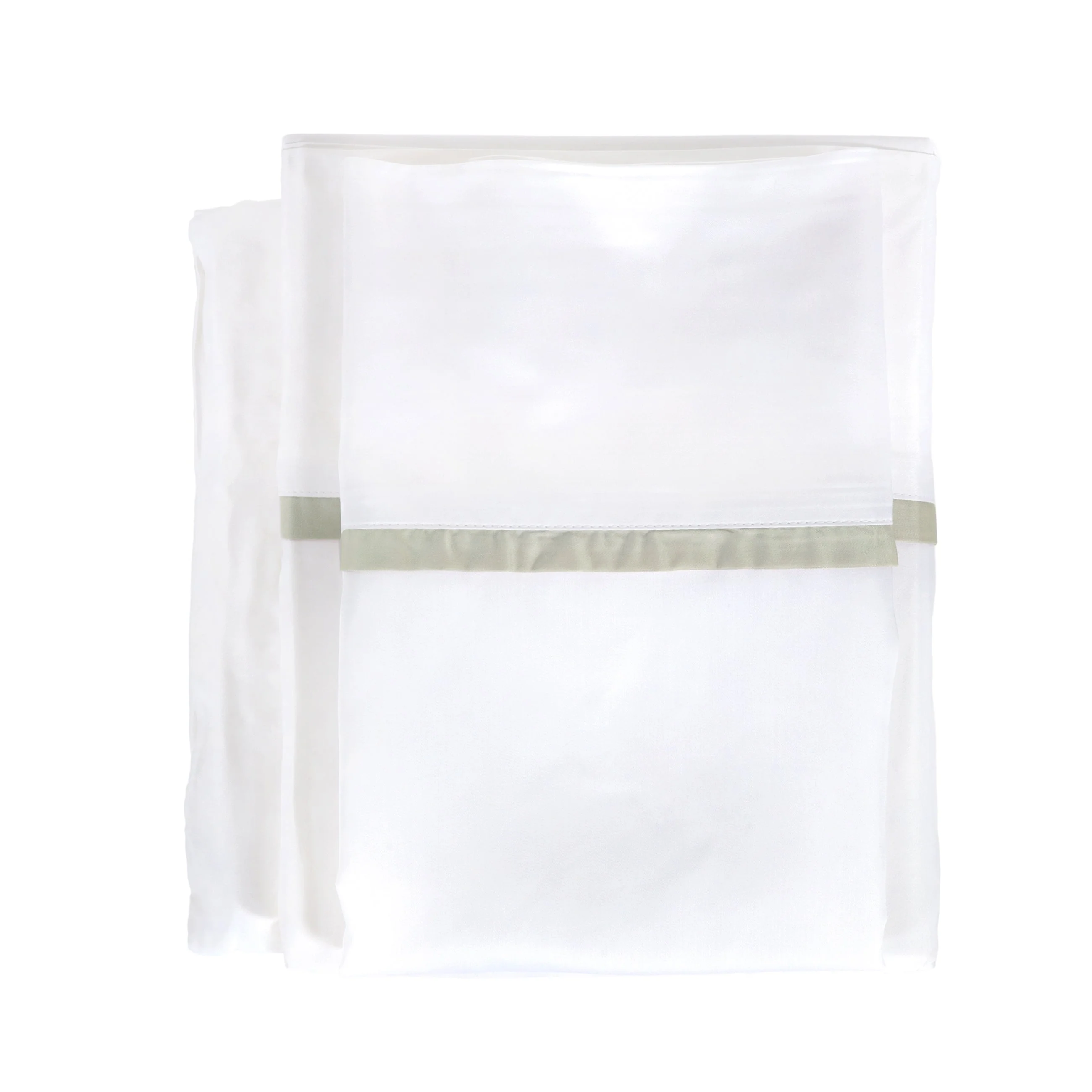 Pom Pom at Home Langston Bamboo Sateen Sheet Set ~ Sea Glass Flange ~ Available in Twin, Queen and King Sizes - Image 2