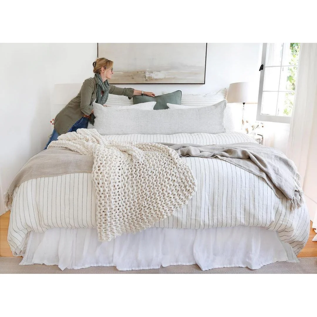 Pom Pom at Home Logan Linen Body Pillow with Insert ~ 18 x 60 ~ Available in 4 Colors - Image 10
