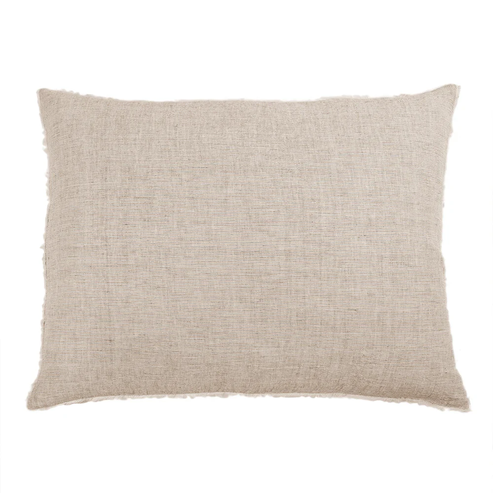 Pom Pom at Home Logan Terracotta Linen Big Pillow with Insert ~ 28” x 36”