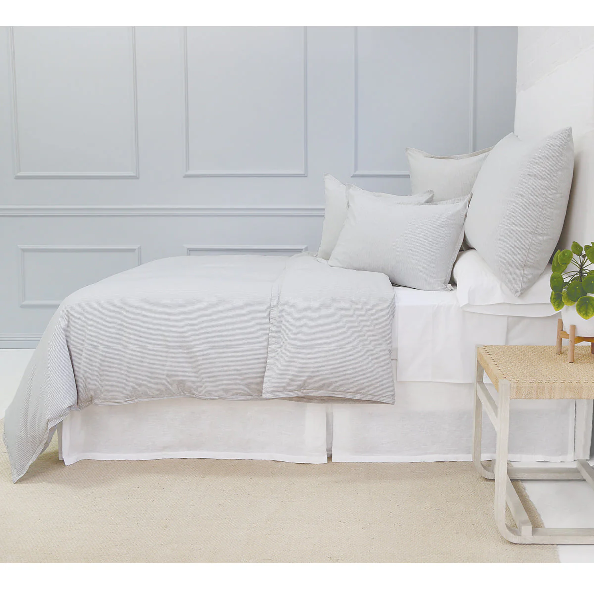Pom Pom at Home Luke Light Blue Striped Duvet Cover and Pillow Shams ~ Available in Twin, Queen and King Sizes - Image 13
