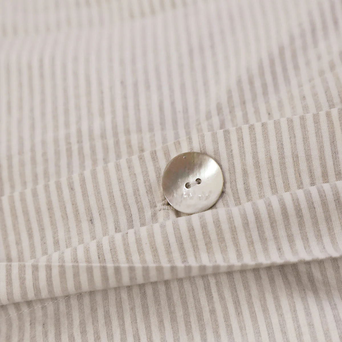 Pom Pom at Home Luke Natural Striped Duvet Cover and Pillow Shams ~ Available in Twin, Queen and King Sizes - Image 2