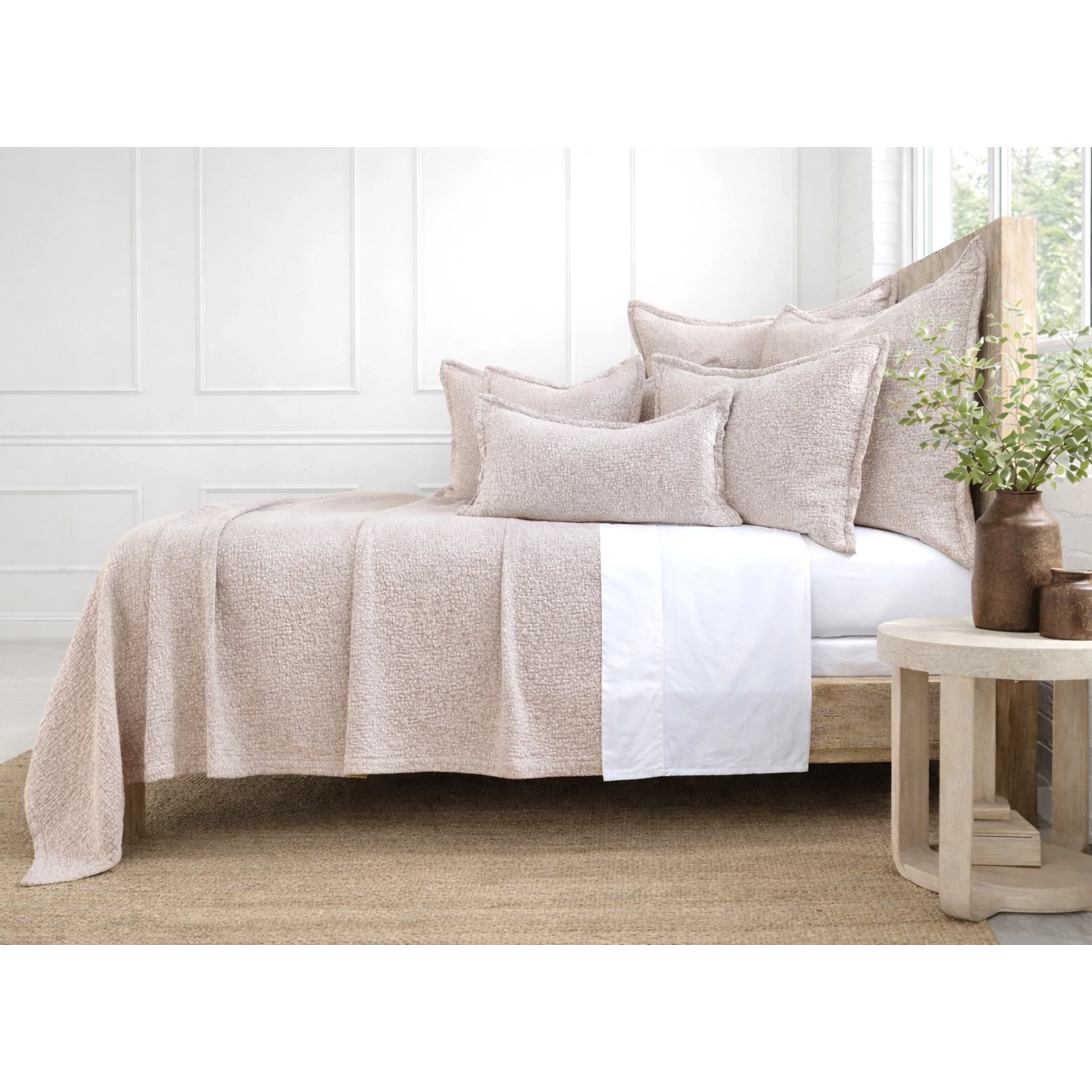Pom Pom at Home Malibu Matelasse 20 x 27 Standard Sham  ~ Washed Terra Cotta - Image 3