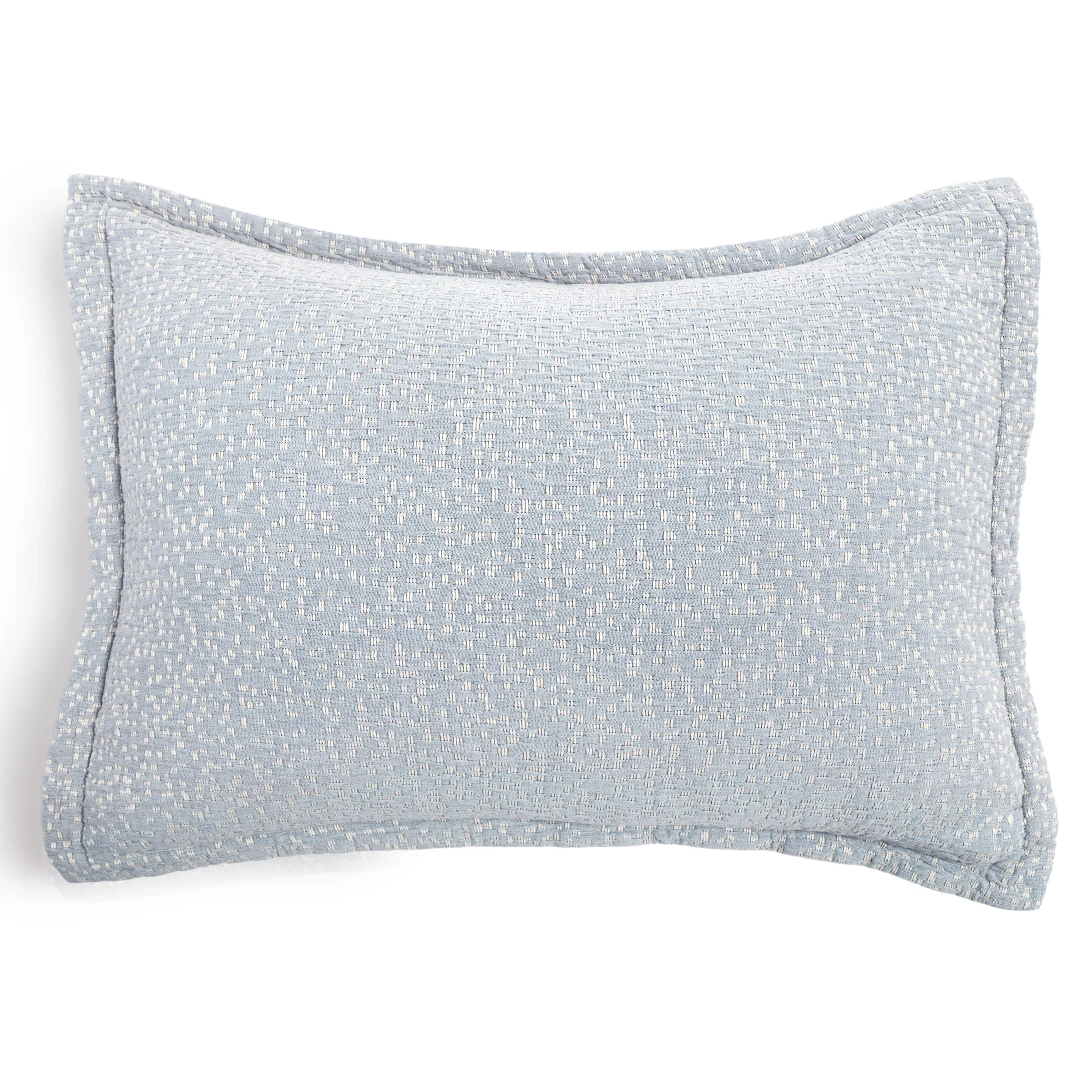 Pom Pom at Home Malibu Matelasse 28 x 36 Big Pillow with Insert ~ Light Blue