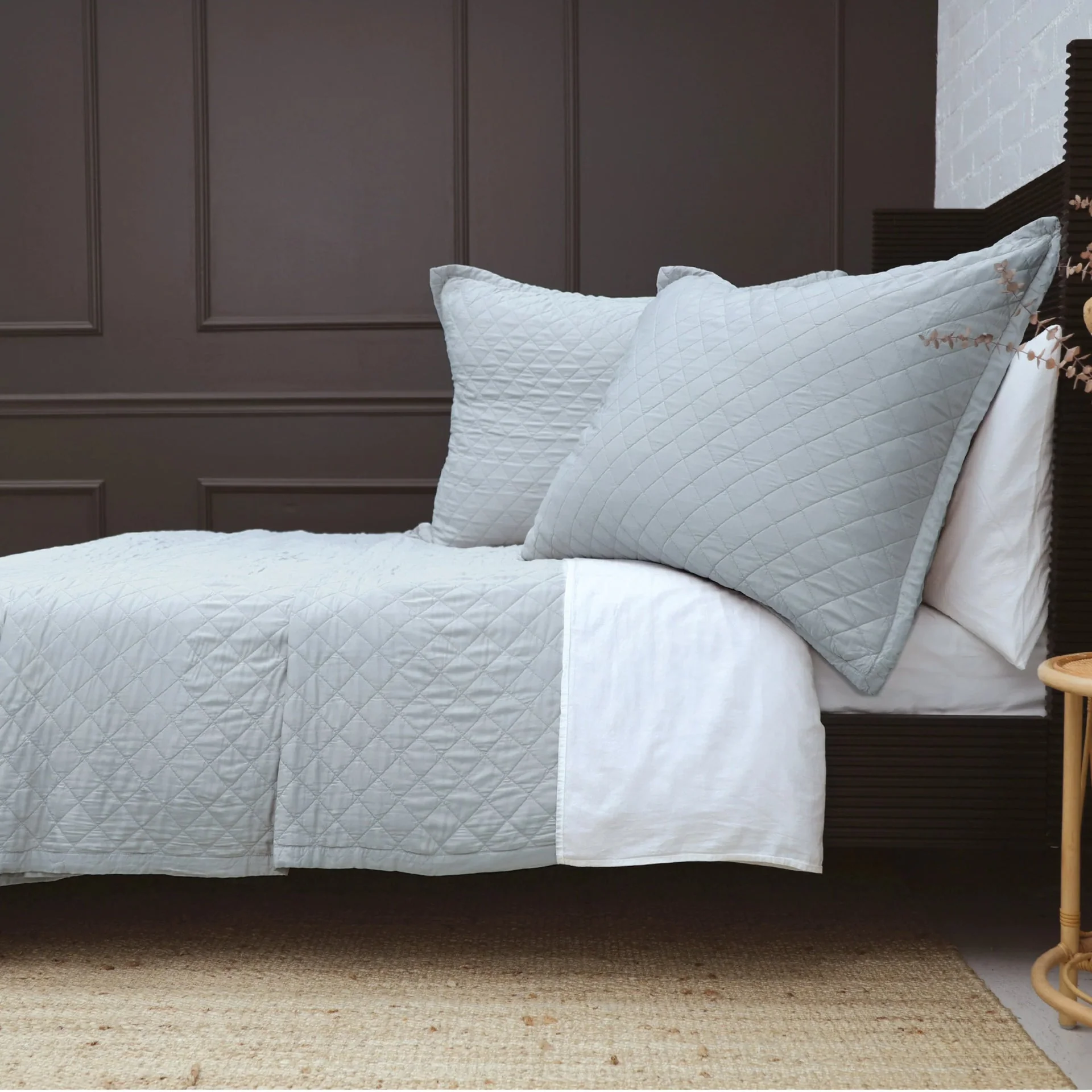 Pom Pom at Home Monaco Ocean Bamboo Sateen Big Pillow with Insert  ~ 28 x 36