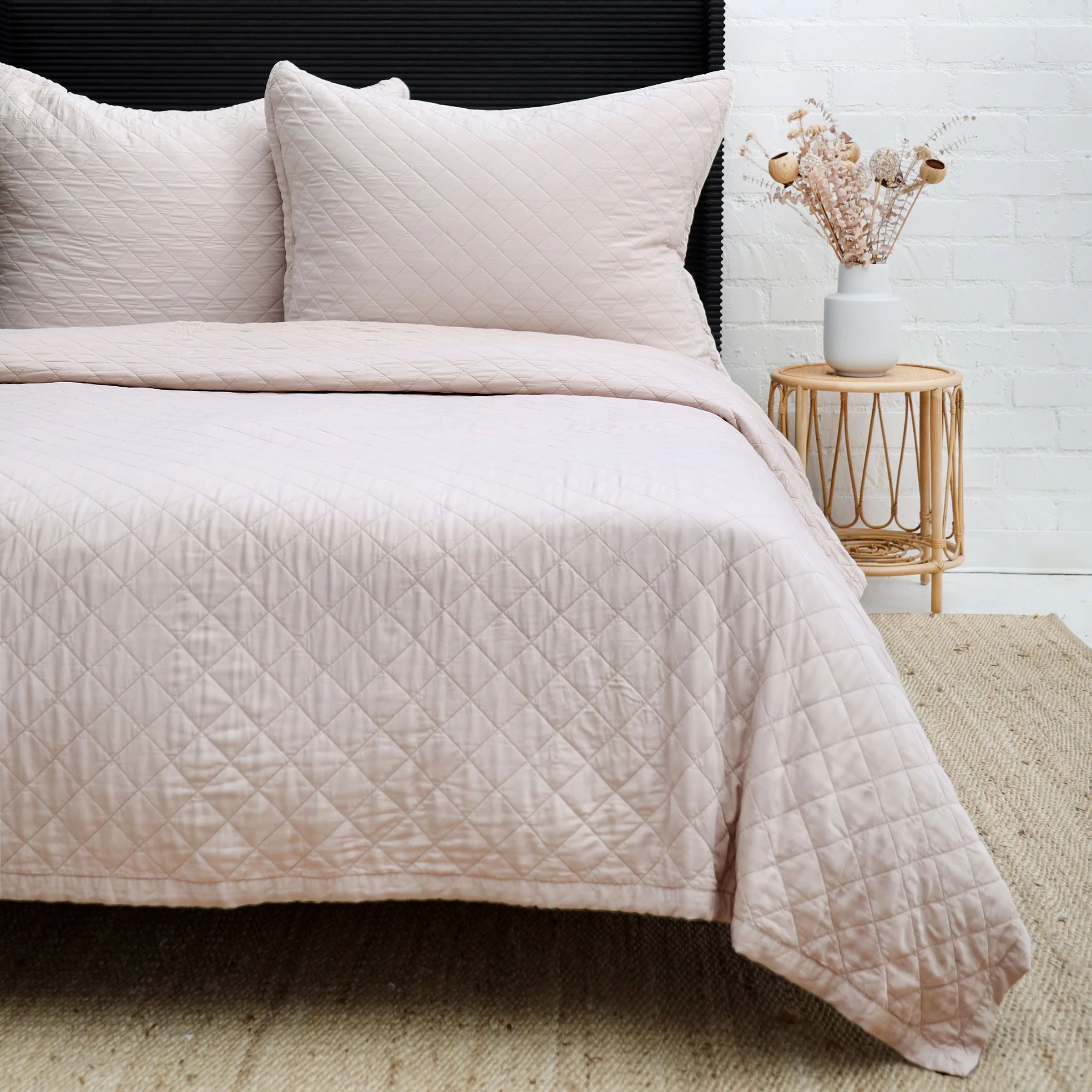 Pom Pom at Home Monaco Sand Bamboo Sateen Coverlet and Shams~ Available In Twin, Queen and King Sizes