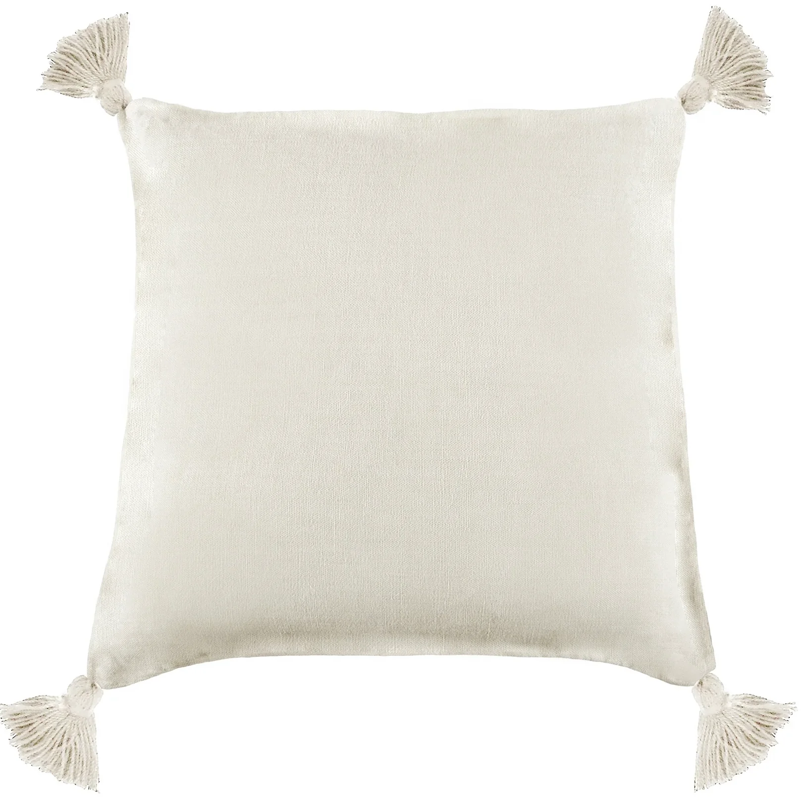 Pom Pom at Home Montauk Cream Linen Pillow with Tassels ~ 20 x 20
