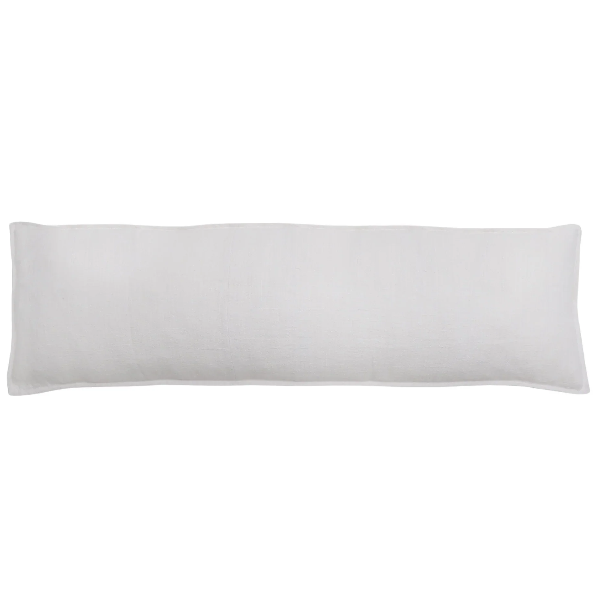 Pom Pom at Home Montauk White Linen Body Pillow with Insert ~ 18 x 60