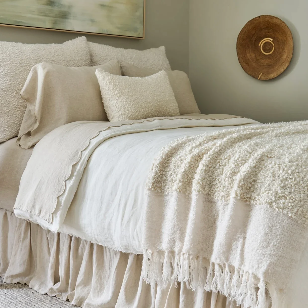Pom Pom at Home Murphy Boucle Oversized Throw Blanket ~ Available in Ivory, Moss, Seaglass, Walnut & Midnight - Image 11