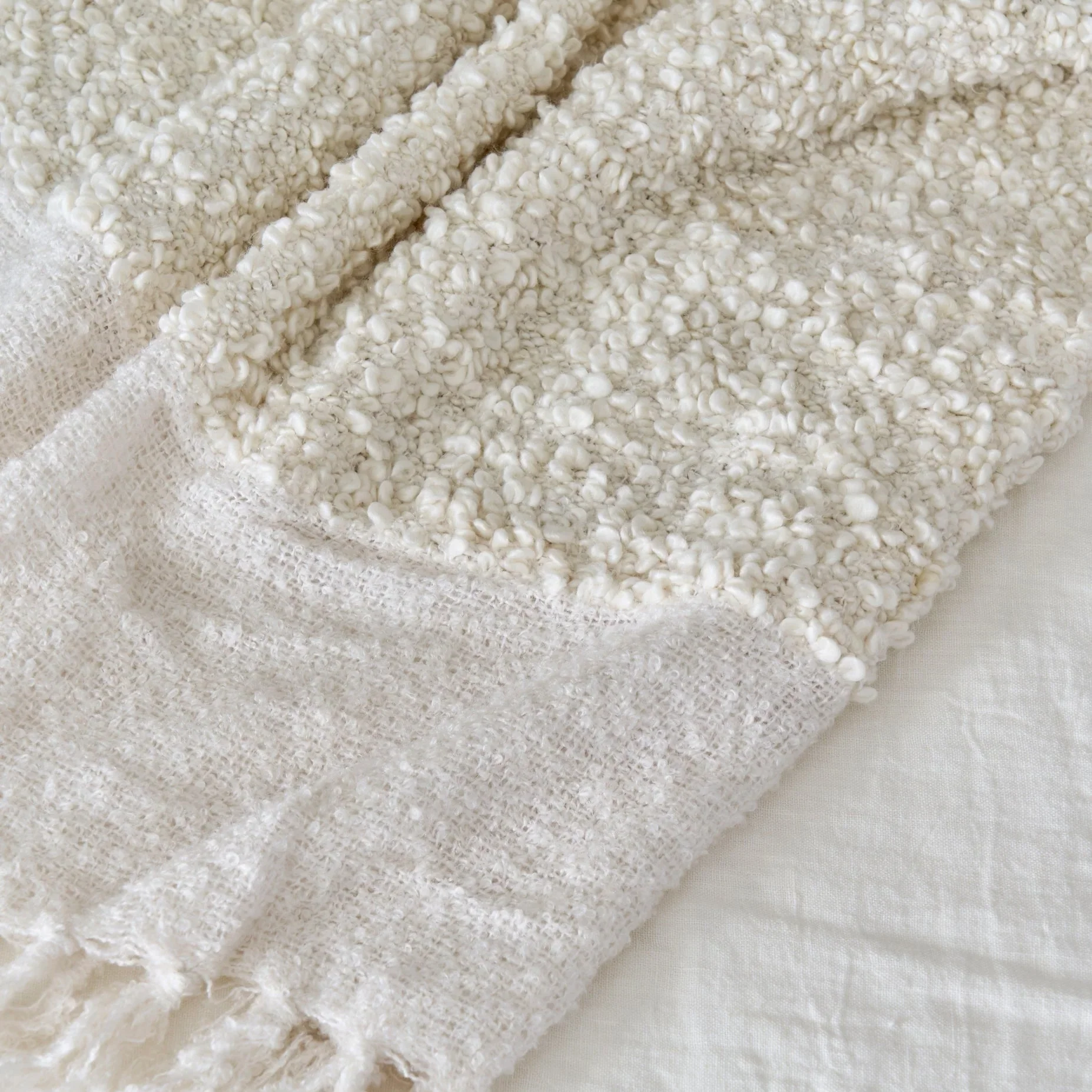 Pom Pom at Home Murphy Boucle Oversized Throw Blanket ~ Available in Ivory, Moss, Seaglass, Walnut & Midnight - Image 5