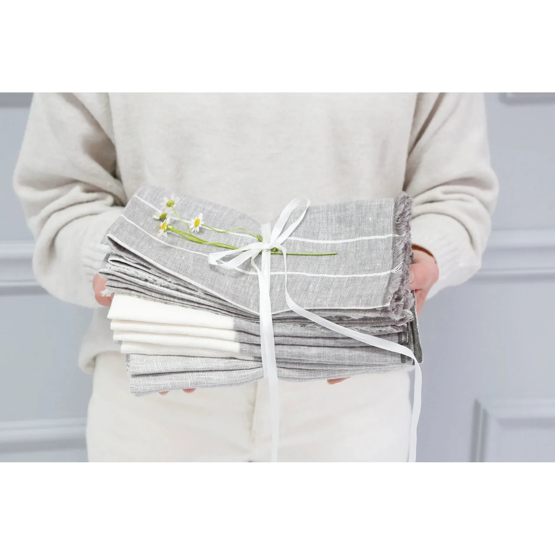 Pom Pom at Home Napa Set of 4 Linen Napkins ~ Available in 3 Colors - Image 8
