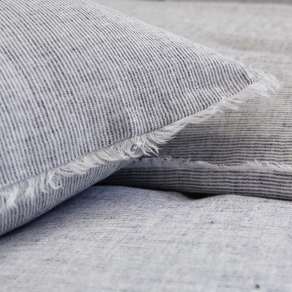 Pom Pom at Home Logan Navy Linen Duvet Cover and Pillow Shams ~ Available in Twin, Queen and King Sizes - Image 2