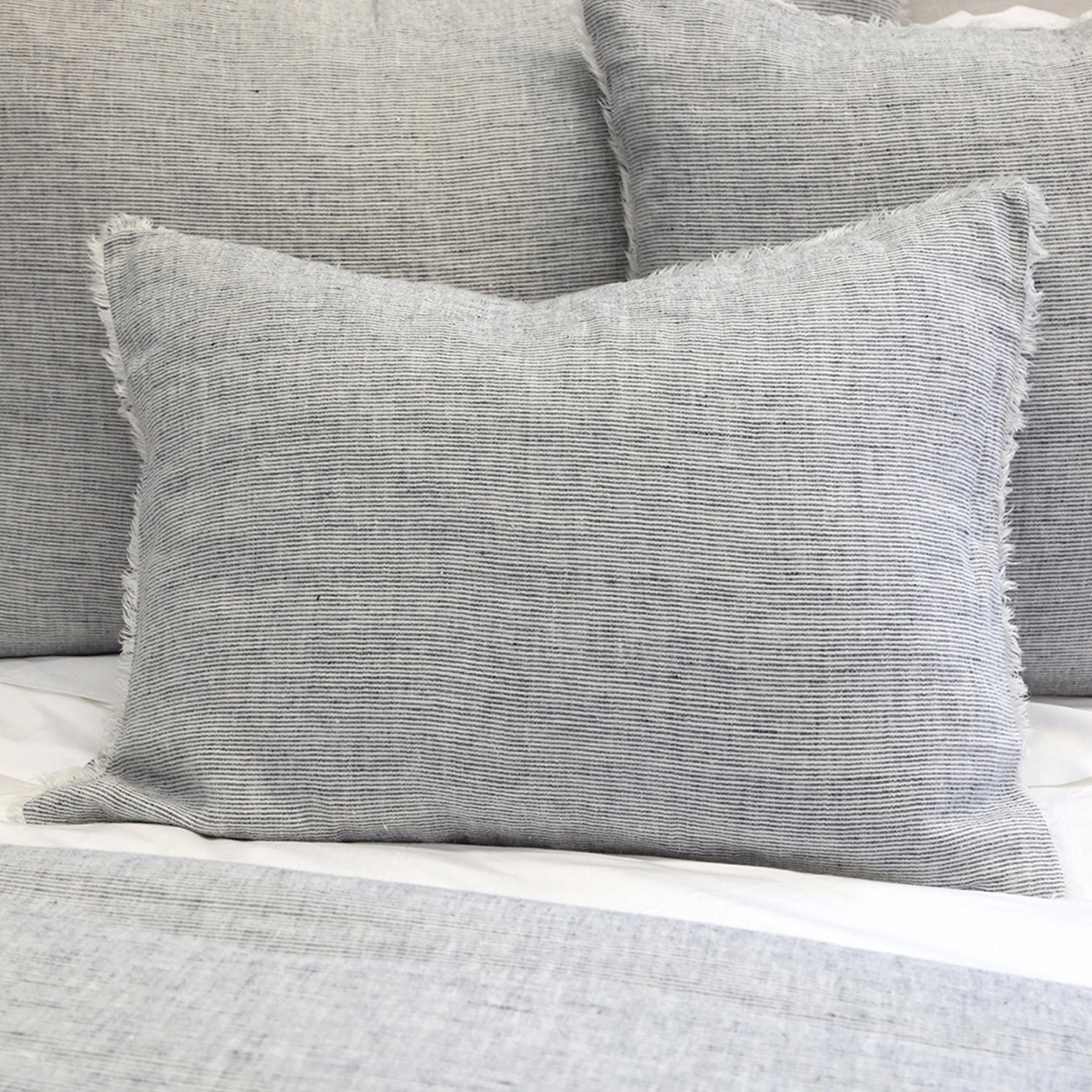Pom Pom at Home Logan Navy Linen Duvet Cover and Pillow Shams ~ Available in Twin, Queen and King Sizes - Image 7