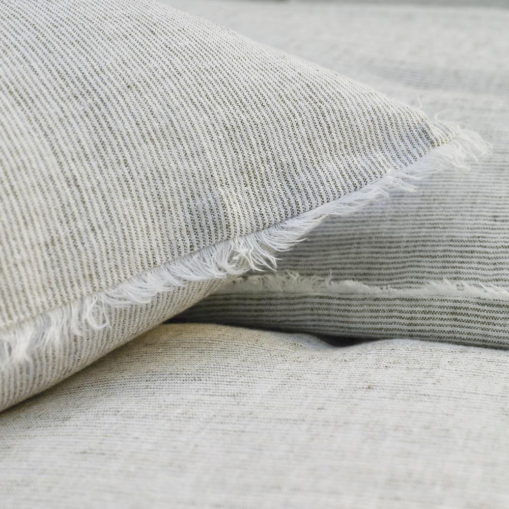 Pom Pom at Home Logan Olive Linen Duvet Cover and Pillow Shams ~ Available in Twin, Queen and King Sizes - Image 2