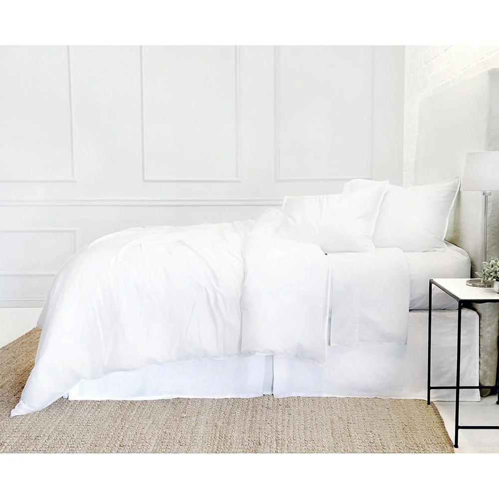 Pom Pom at Home Parker White Bamboo Sateen Duvet Cover Set ~ Available in Twin, Queen and King Sizes - Image 5