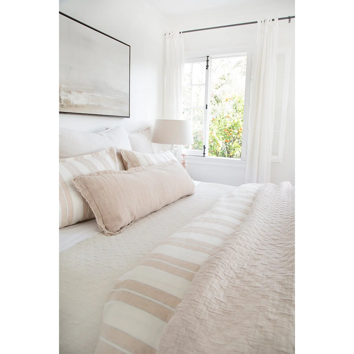 Pom Pom at Home Ojai Greige Matelasse Coverlet and Pillow Shams ~ Available in Twin, Queen and King Sizes - Image 3