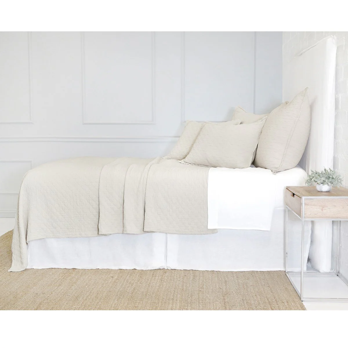 Pom Pom at Home Ojai Greige Matelasse Coverlet and Pillow Shams ~ Available in Twin, Queen and King Sizes - Image 4