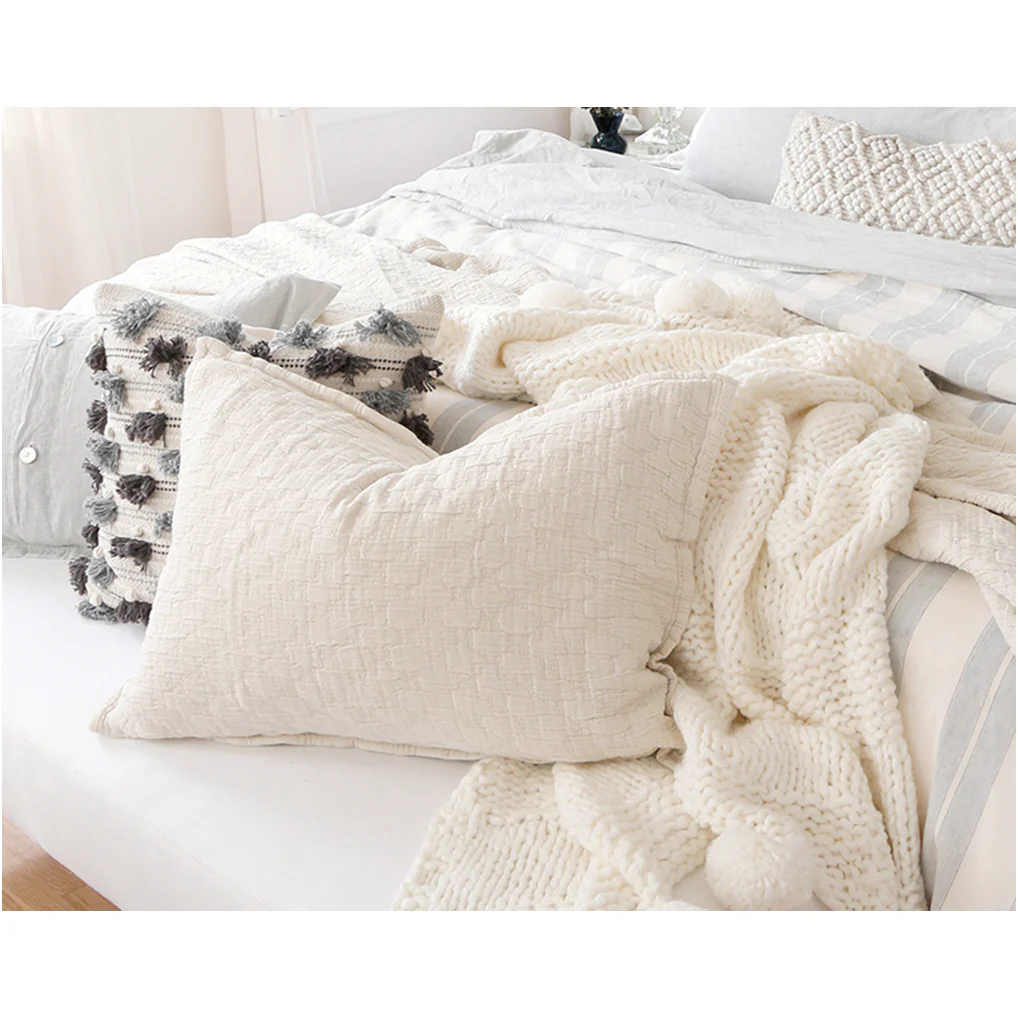 Pom Pom at Home Ojai Greige Matelasse Coverlet and Pillow Shams ~ Available in Twin, Queen and King Sizes - Image 5