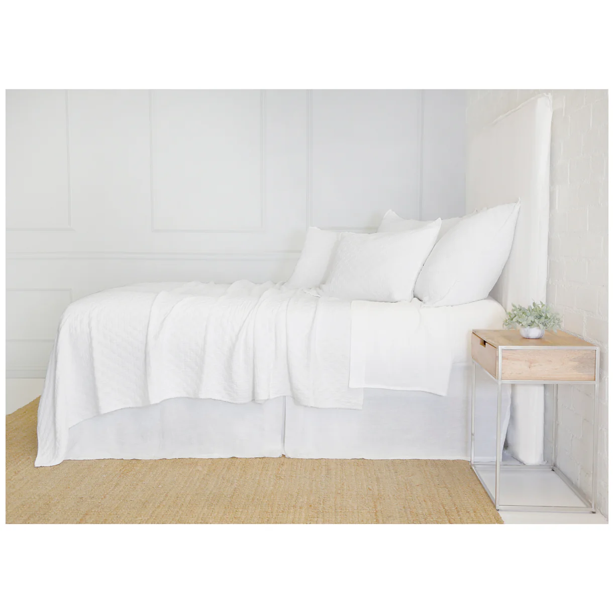 Pom Pom at Home Ojai White Matelasse Coverlet and Pillow Shams ~ Available in Twin, Queen and King Sizes - Image 4