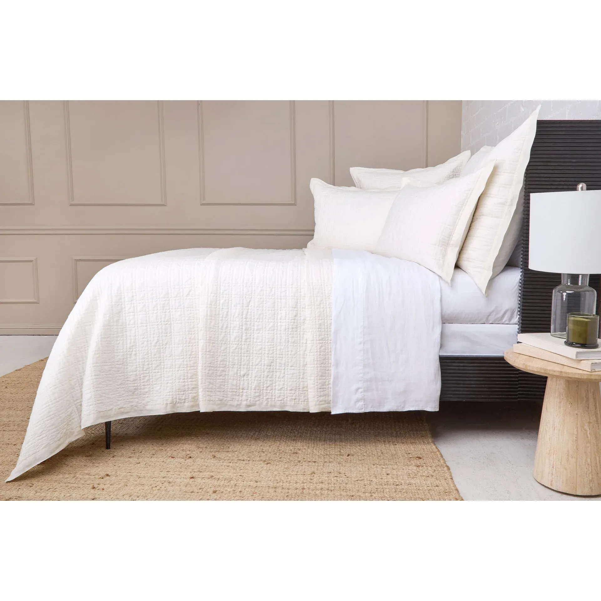 Pom Pom at Home Owen Linen and Cotton Coverlet and Shams ~ Available in Twin, Queen and King Sizes
