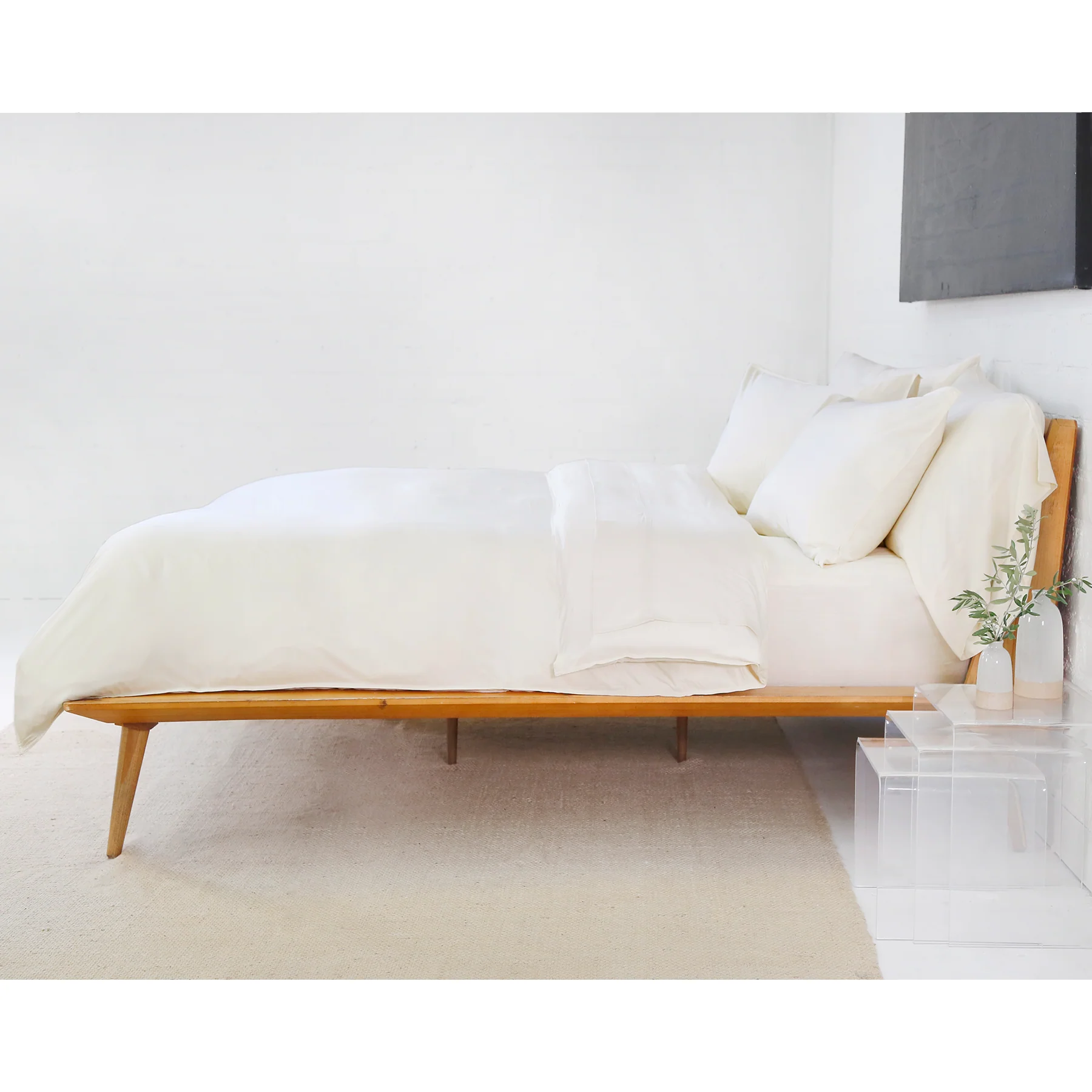 Pom Pom at Home Parker Ivory Bamboo Sateen Duvet Cover Set ~ Available in Twin, Queen and King Sizes - Image 2