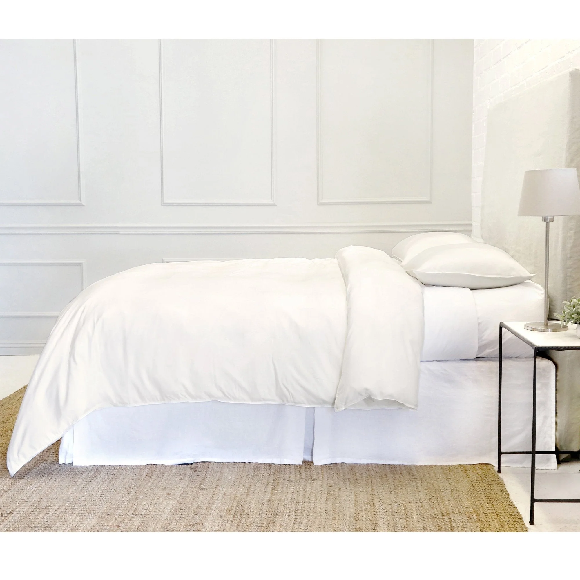 Pom Pom at Home Parker Ivory Bamboo Sateen Duvet Cover Set ~ Available in Twin, Queen and King Sizes - Image 5
