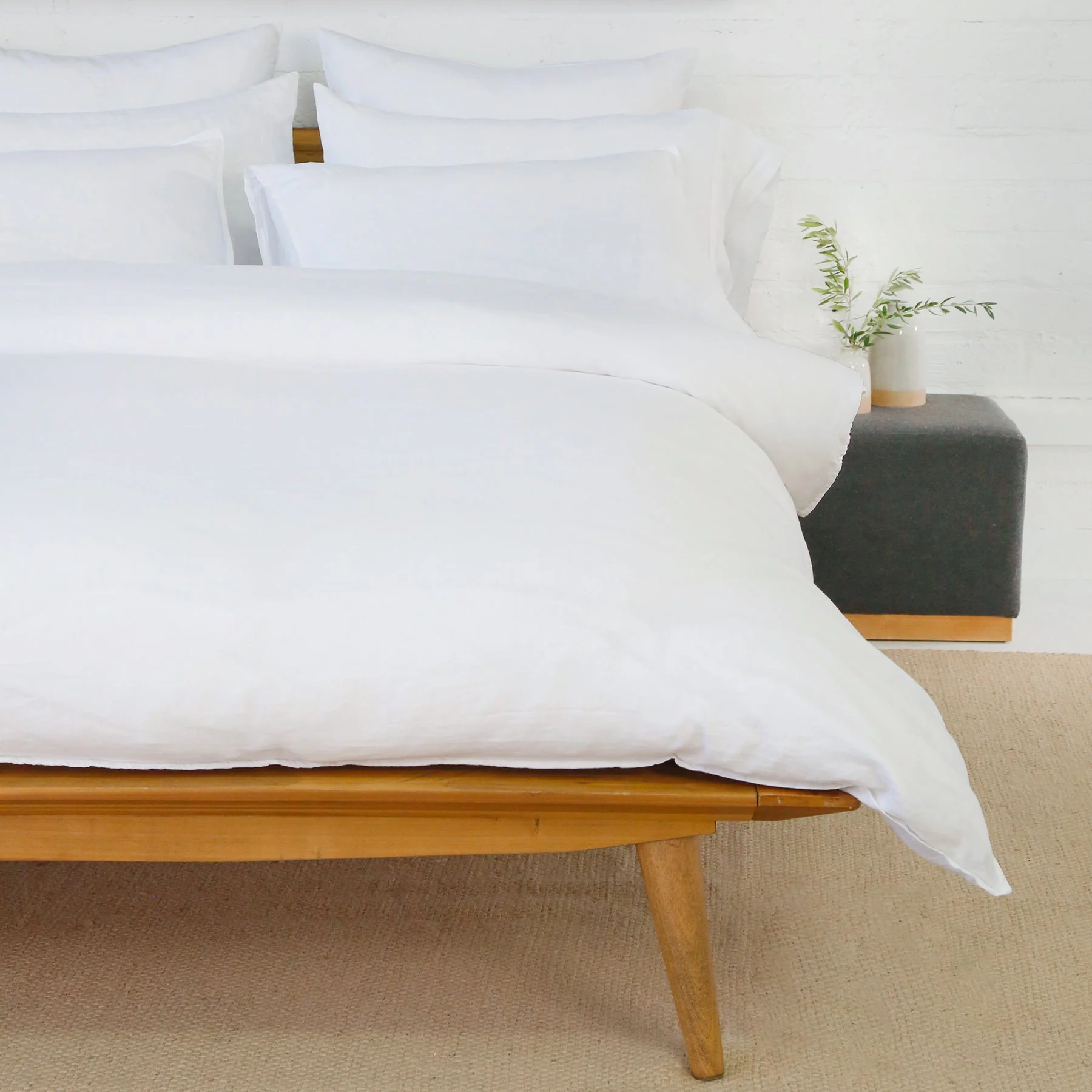 Pom Pom at Home Parker White Linen Duvet Cover Set ~ Available in Twin, Queen and King Sizes - Image 7
