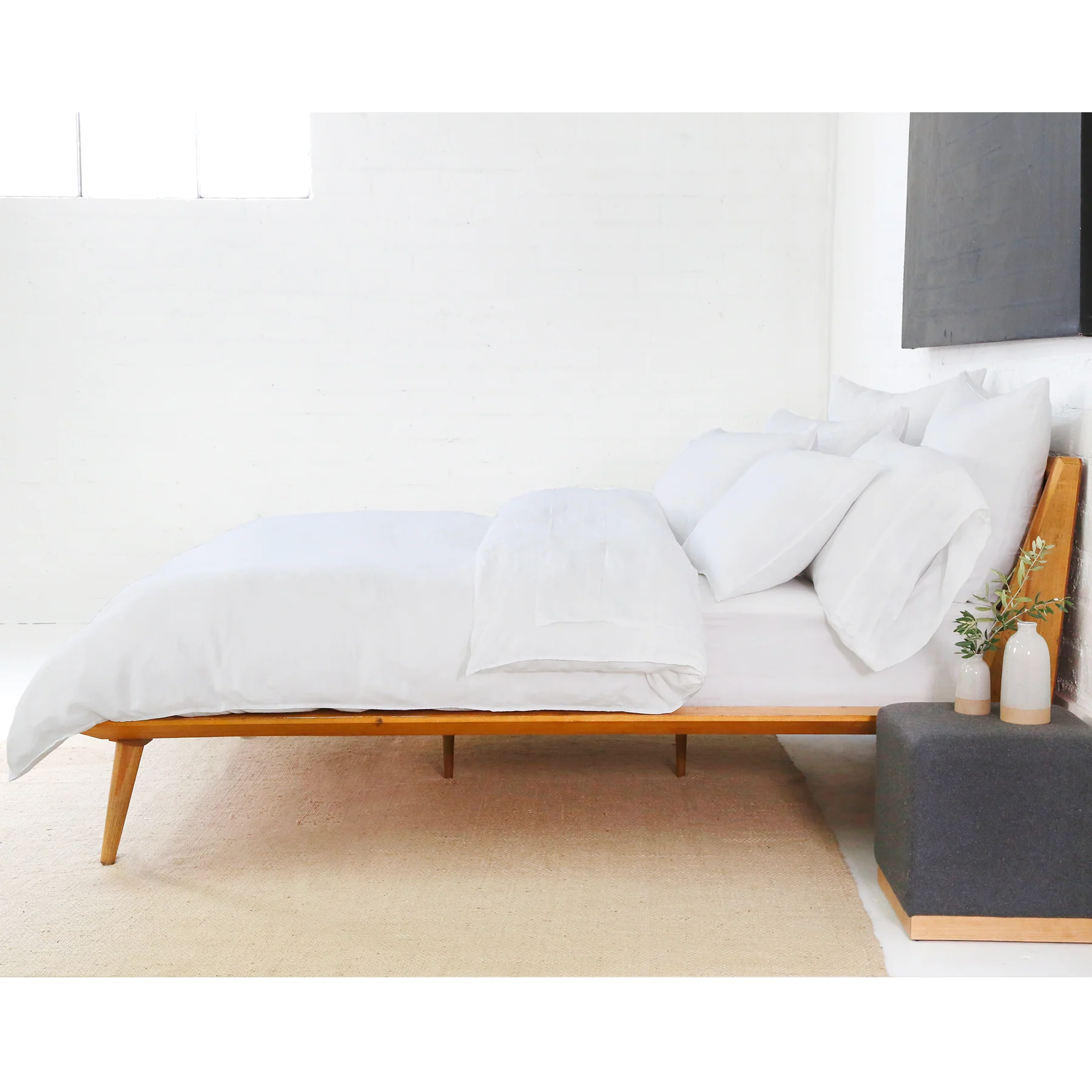 Pom Pom at Home Parker White Linen Duvet Cover Set ~ Available in Twin, Queen and King Sizes - Image 8