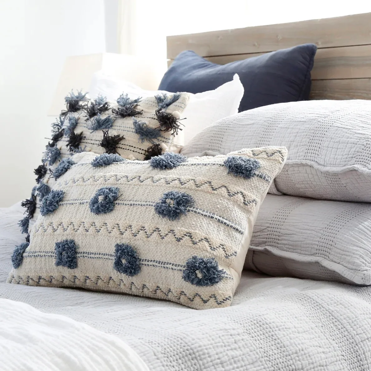 Pom Pom at Home Pippa Hand Woven Pillow with Insert ~ 20 x 20 - Image 7