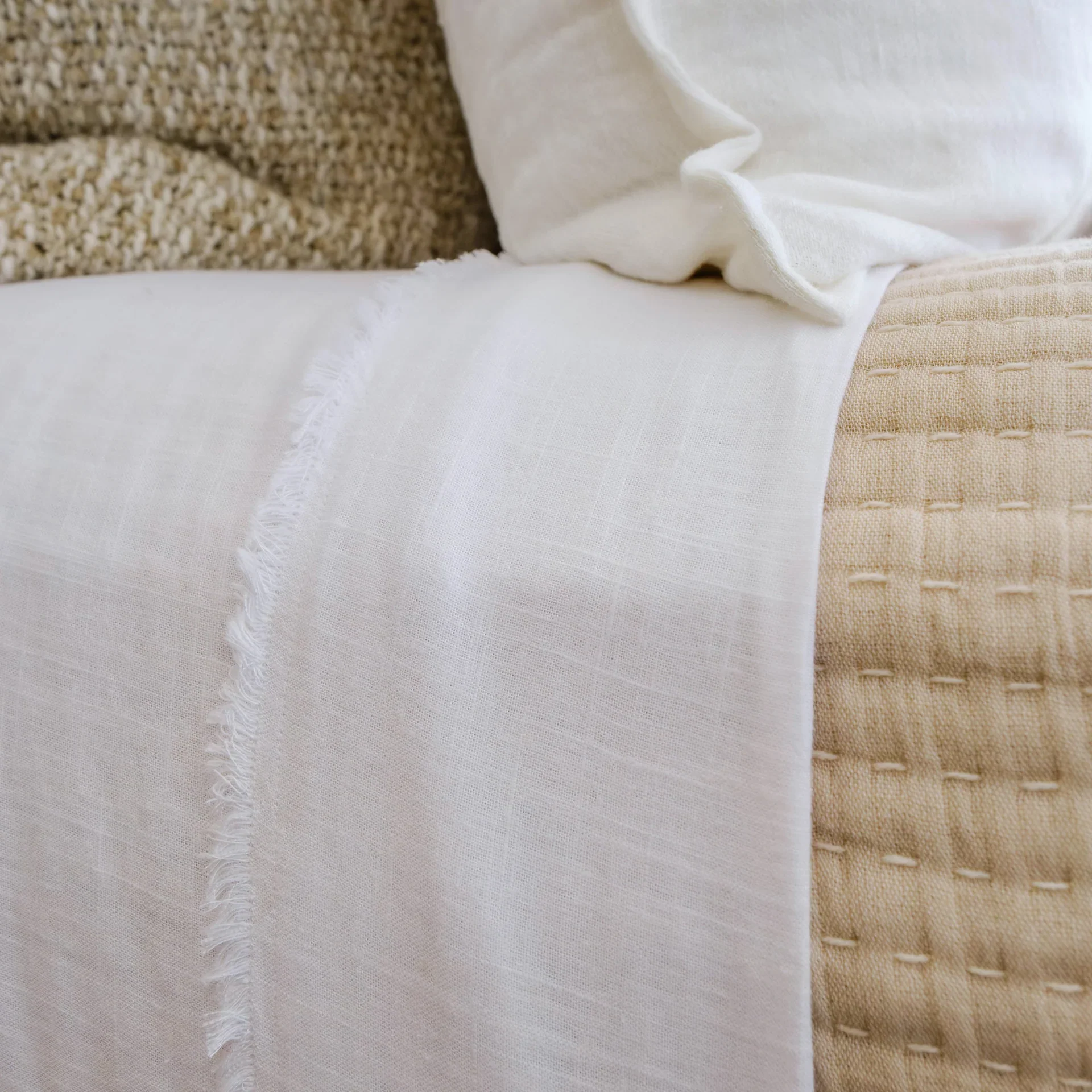 Pom Pom at Home Remi Bamboo Linen Frayed Sheet Set ~ Available in Twin, Queen, King and California King Sizes - Image 5