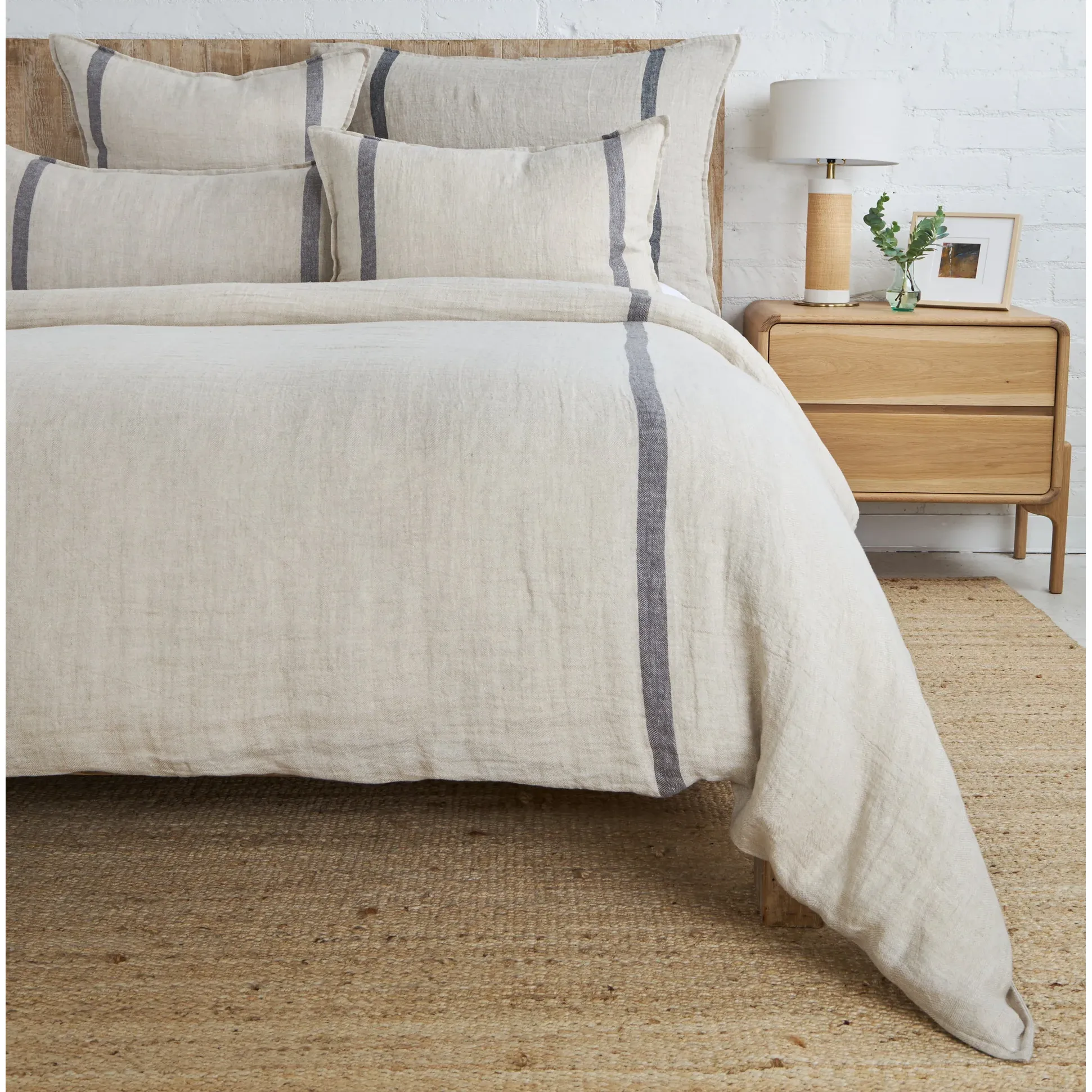 Pom Pom at Home Rory Flax and Midnight Duvet Cover ~ Available in Queen and King Size
