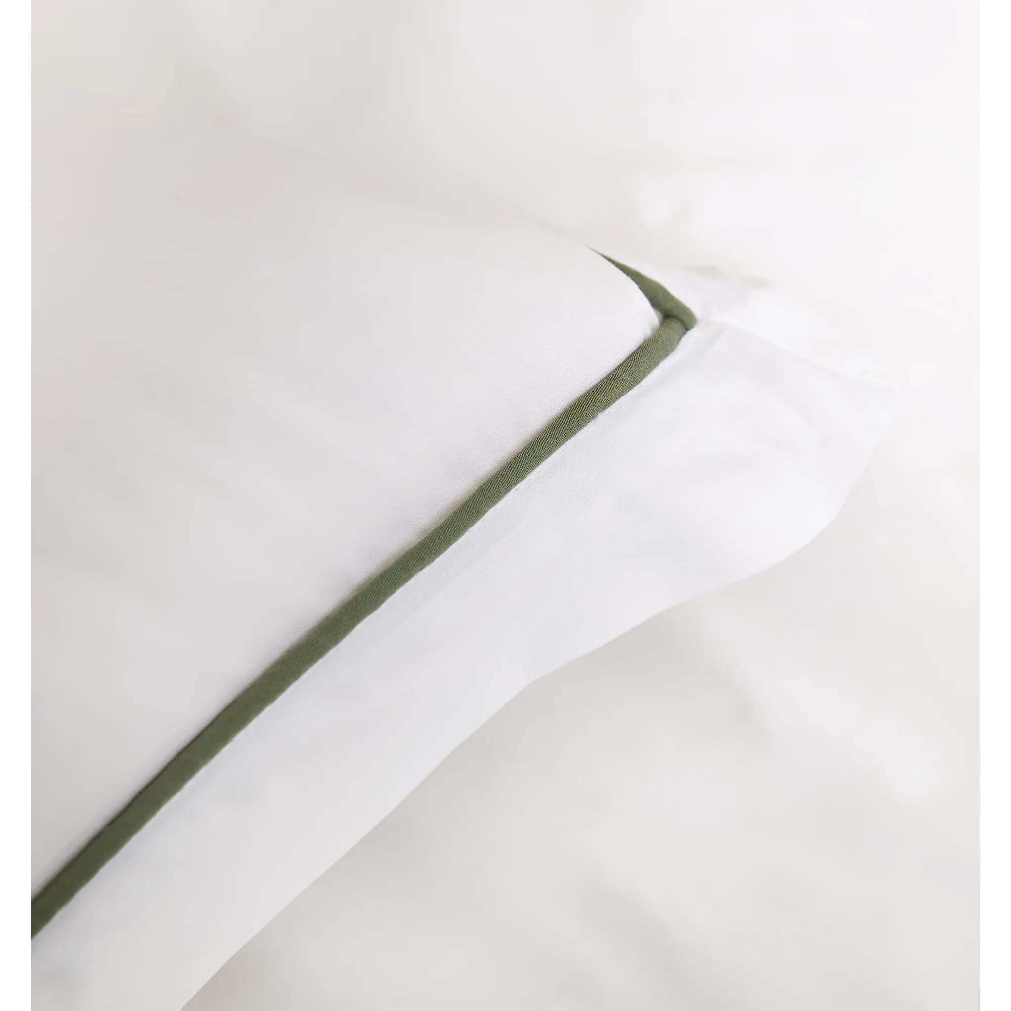 Pom Pom at Home Sheena Bamboo Sateen Duvet Cover Set ~ Moss Piping ~ Available in Twin, Queen and King Sizes - Image 2