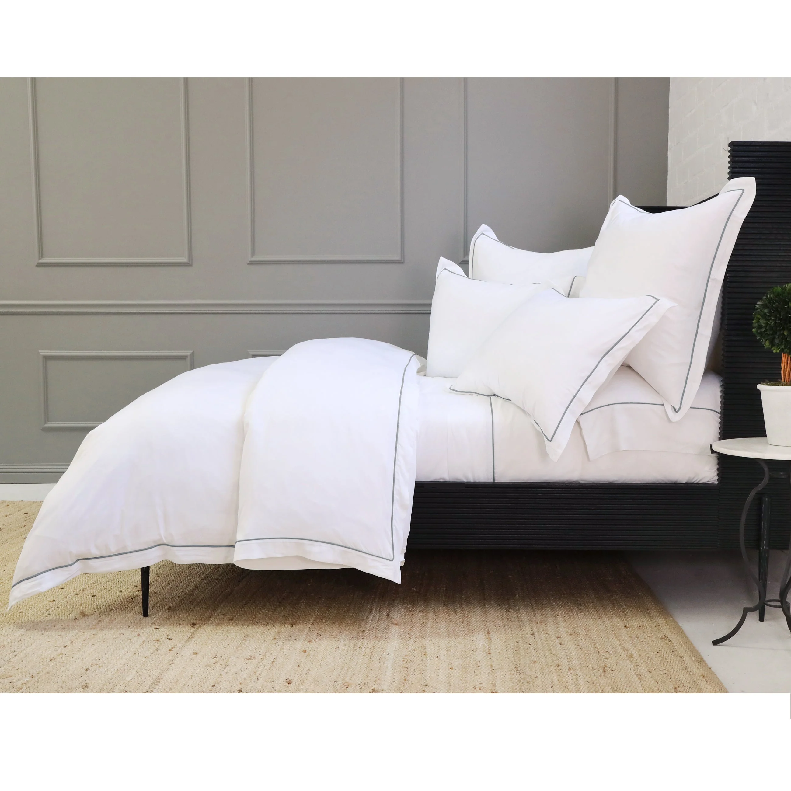 Pom Pom at Home Sheena Bamboo Sateen Duvet Cover Set ~ Ocean Piping ~ Available in Twin, Queen and King Sizes - Image 3