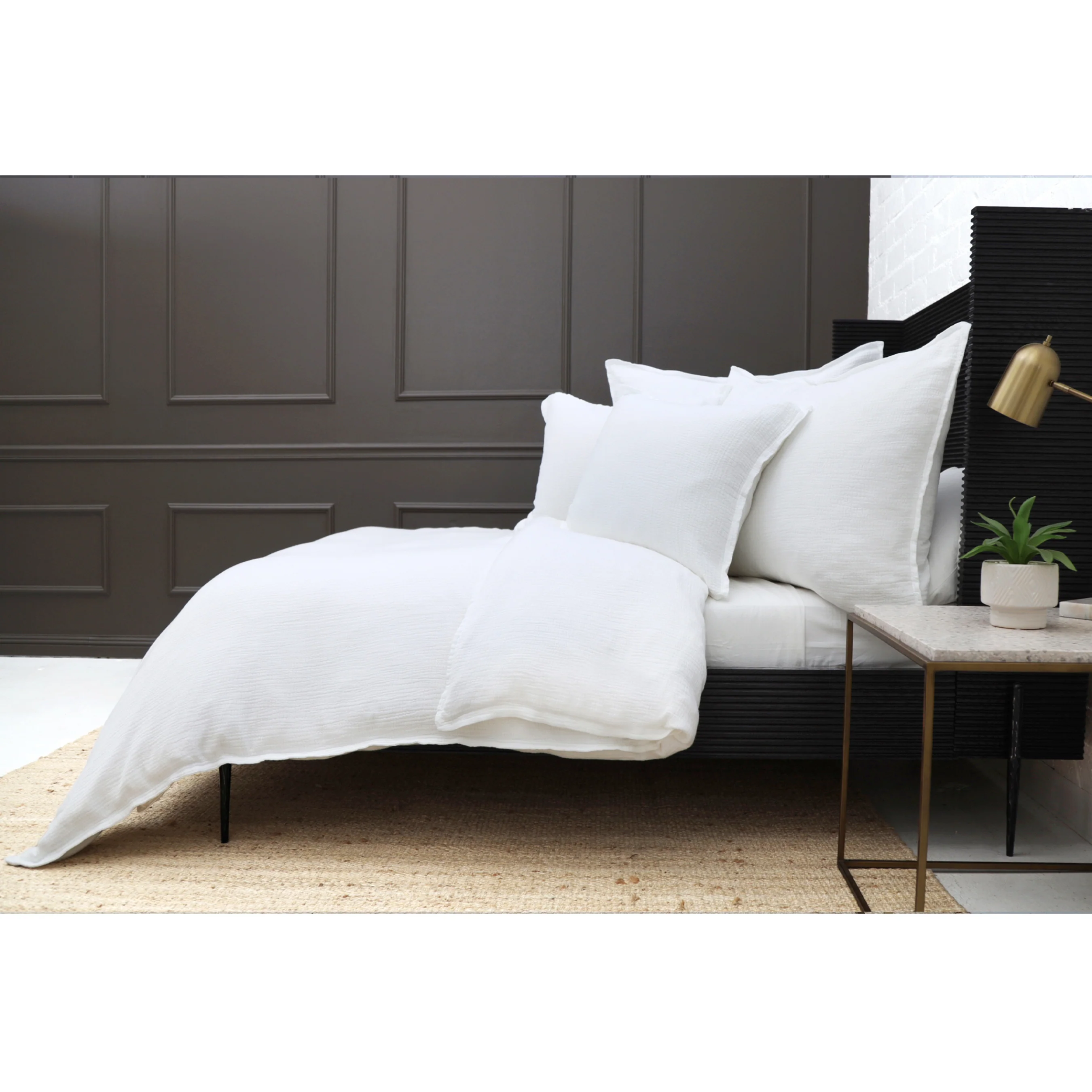 Pom Pom at Home Waverly White Cotton Duvet Set ~ Available in Twin, Queen and King Sizes - Image 4