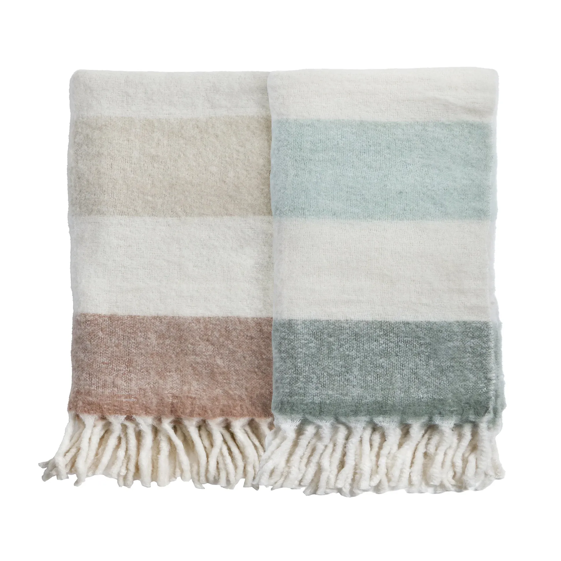Pom Pom at Whistler Striped Throws 50 x 70 ~ Available in 2 Colors