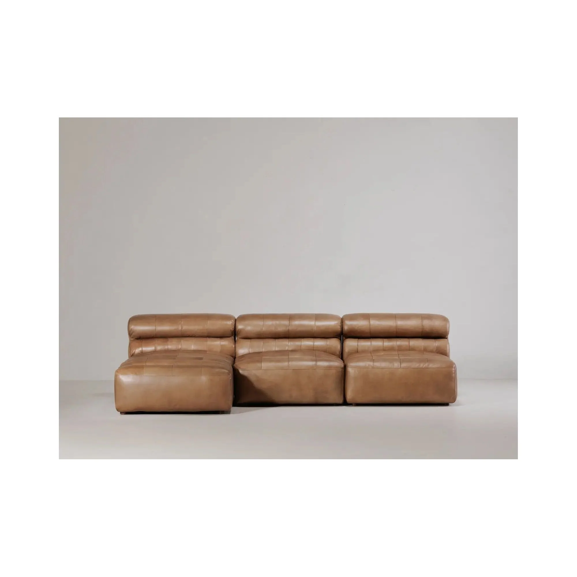 Moe’s Home Collection Ramsay Tan Leather Chaise - Image 3