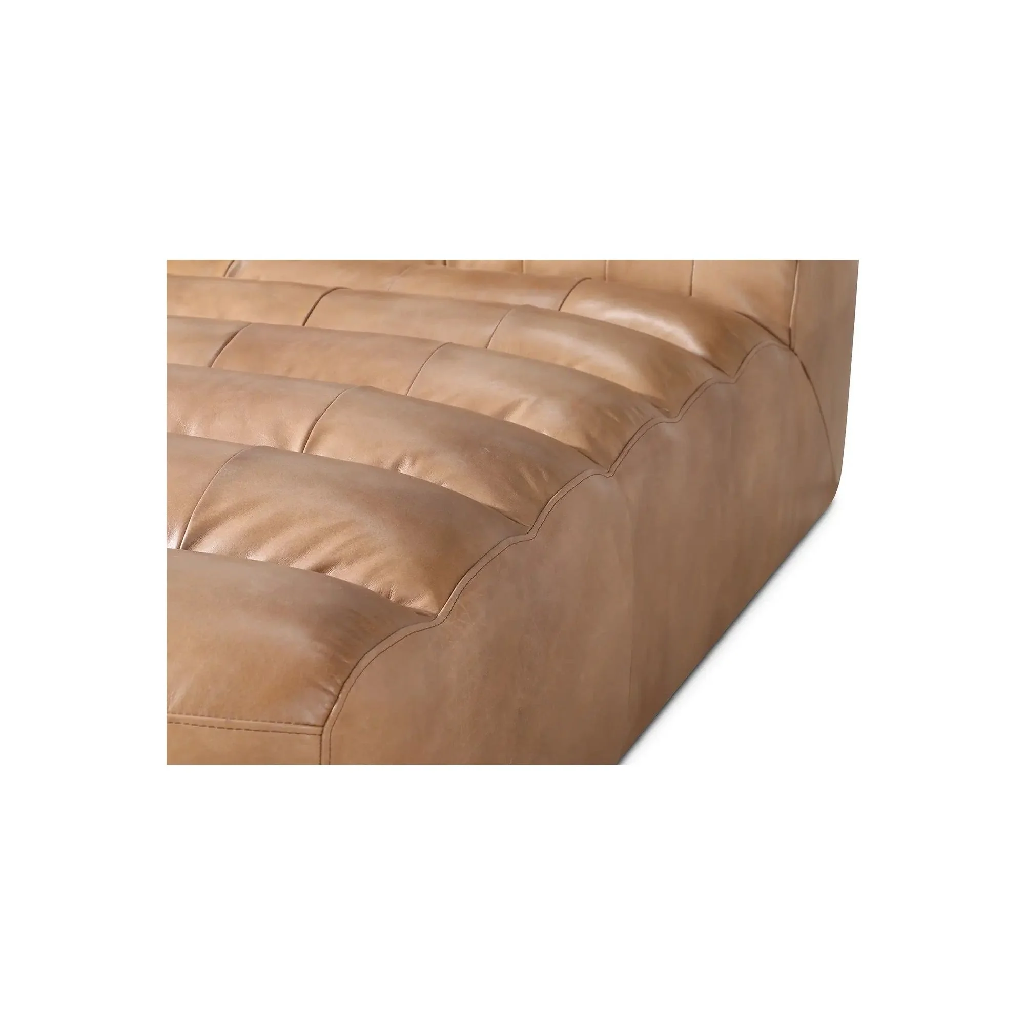 Moe’s Home Collection Ramsay Tan Leather Chaise - Image 8