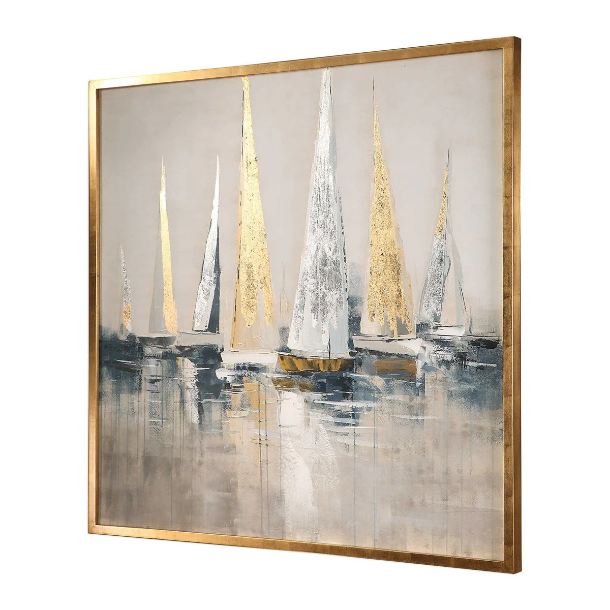 Uttermost Regatta Contemporary Coastal Hand Painted Canvas - Image 4